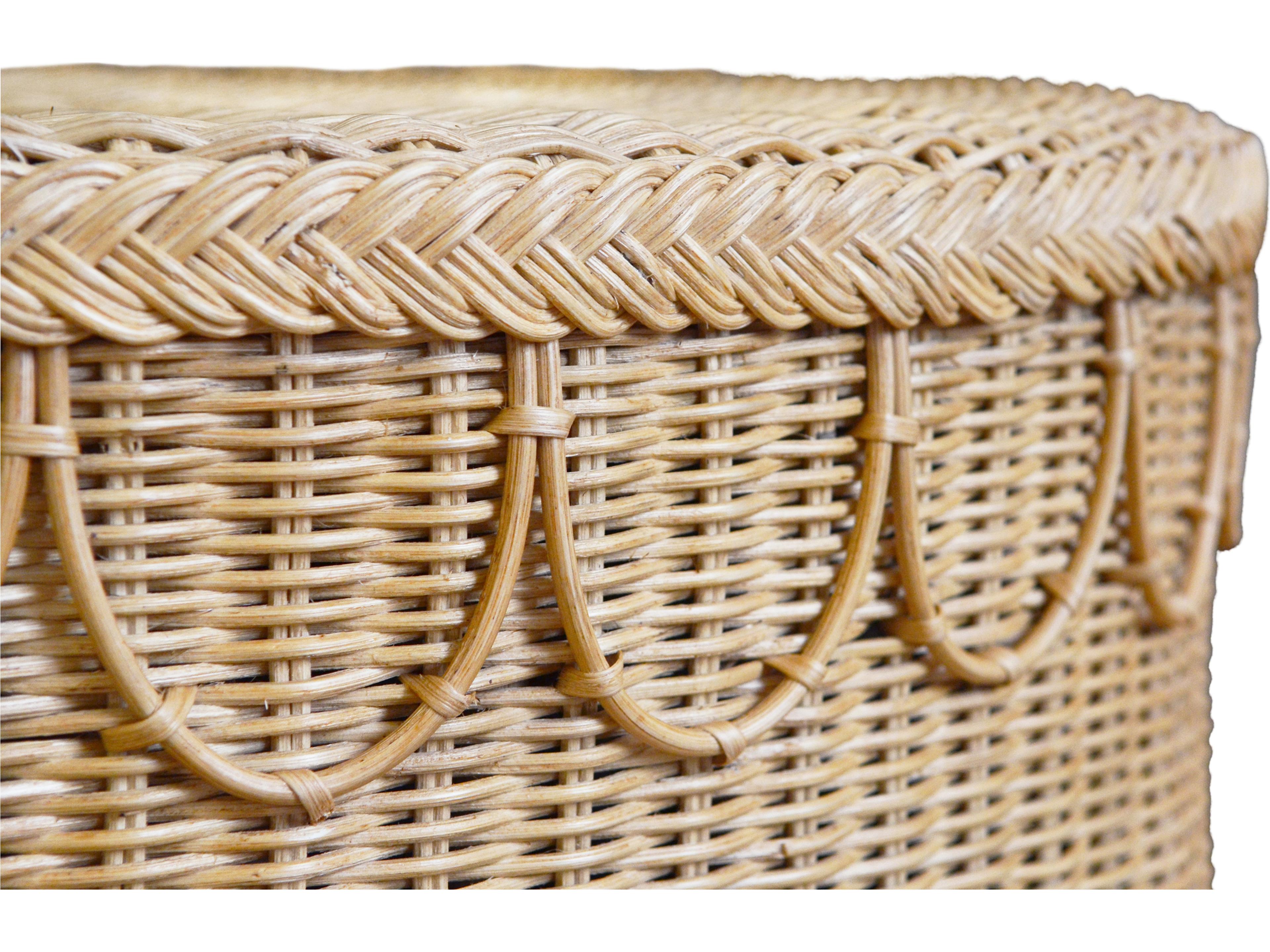Worlds Away Round Rattan Coffee Table