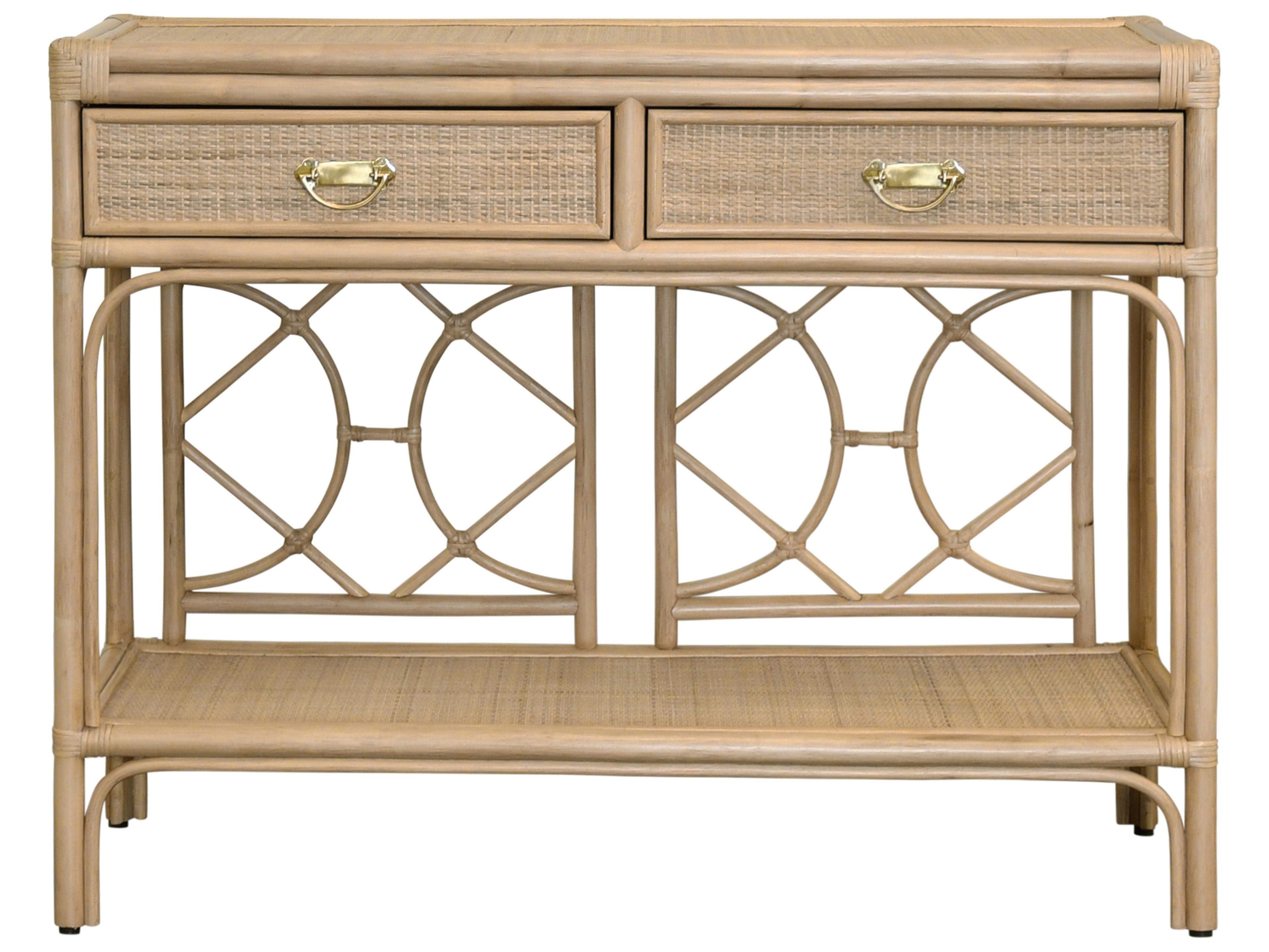 Worlds Away Rectangular Wood Console Table