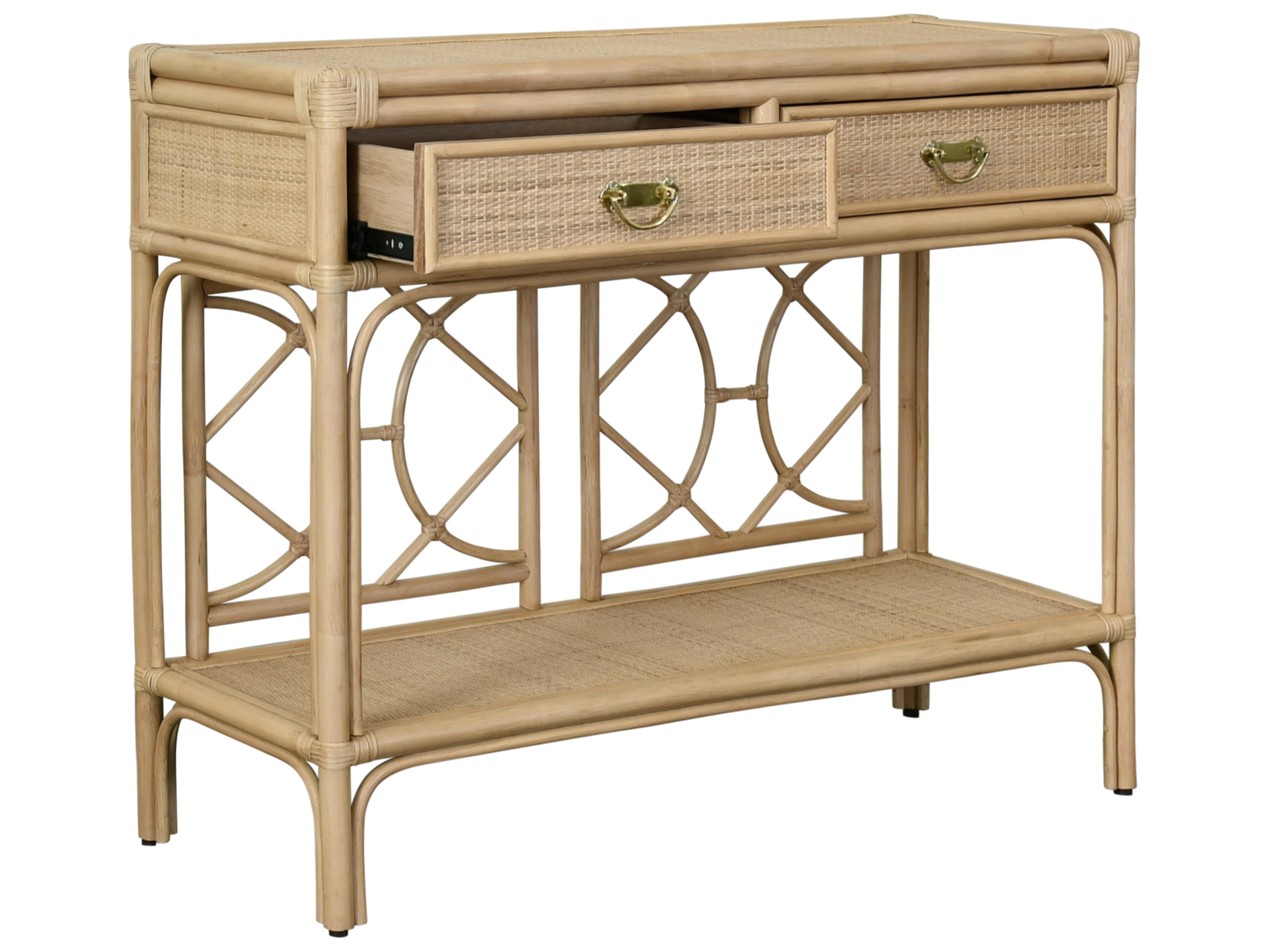 Worlds Away Rectangular Wood Console Table