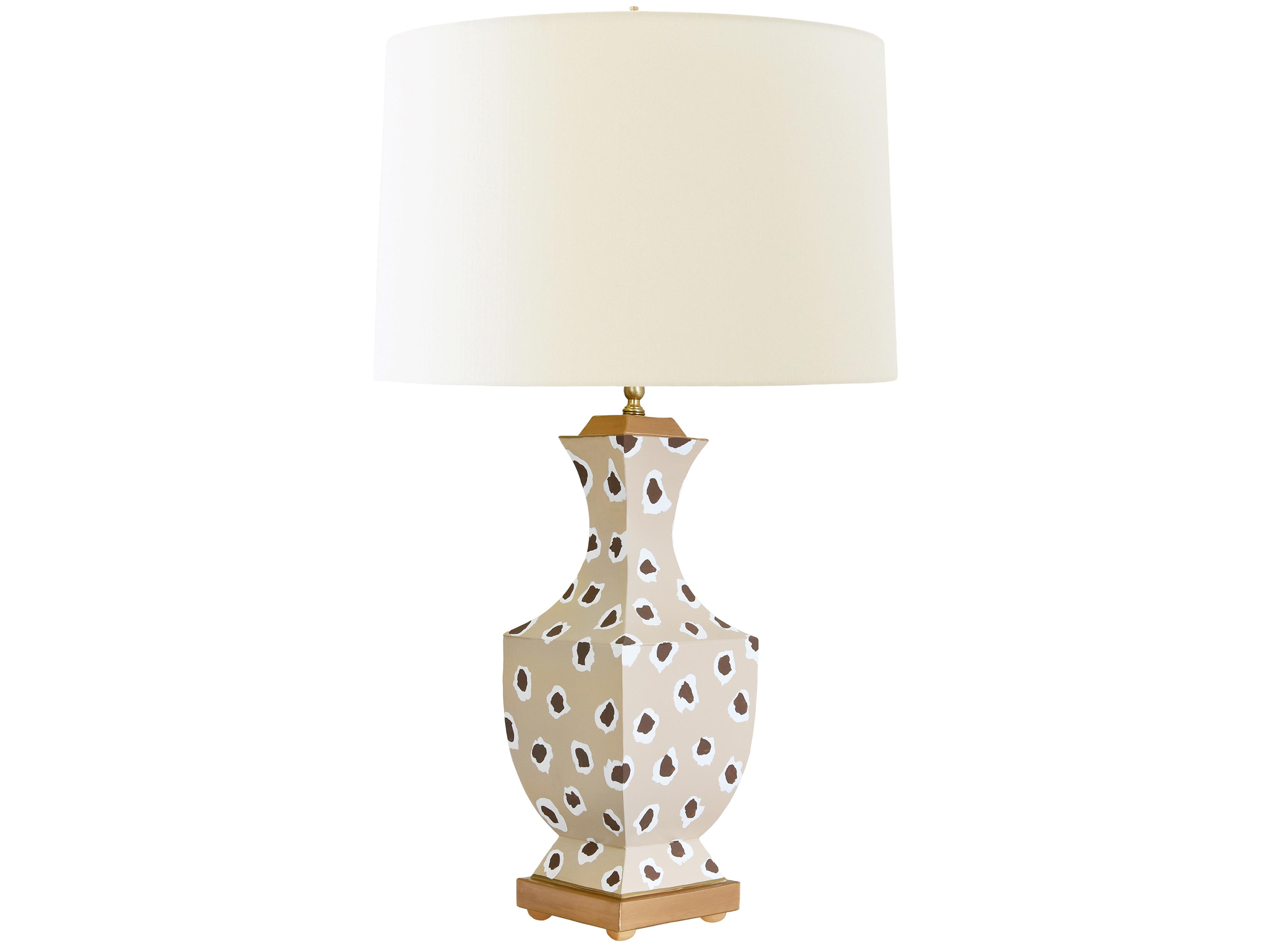 Worlds Away Brown Buffet Lamp