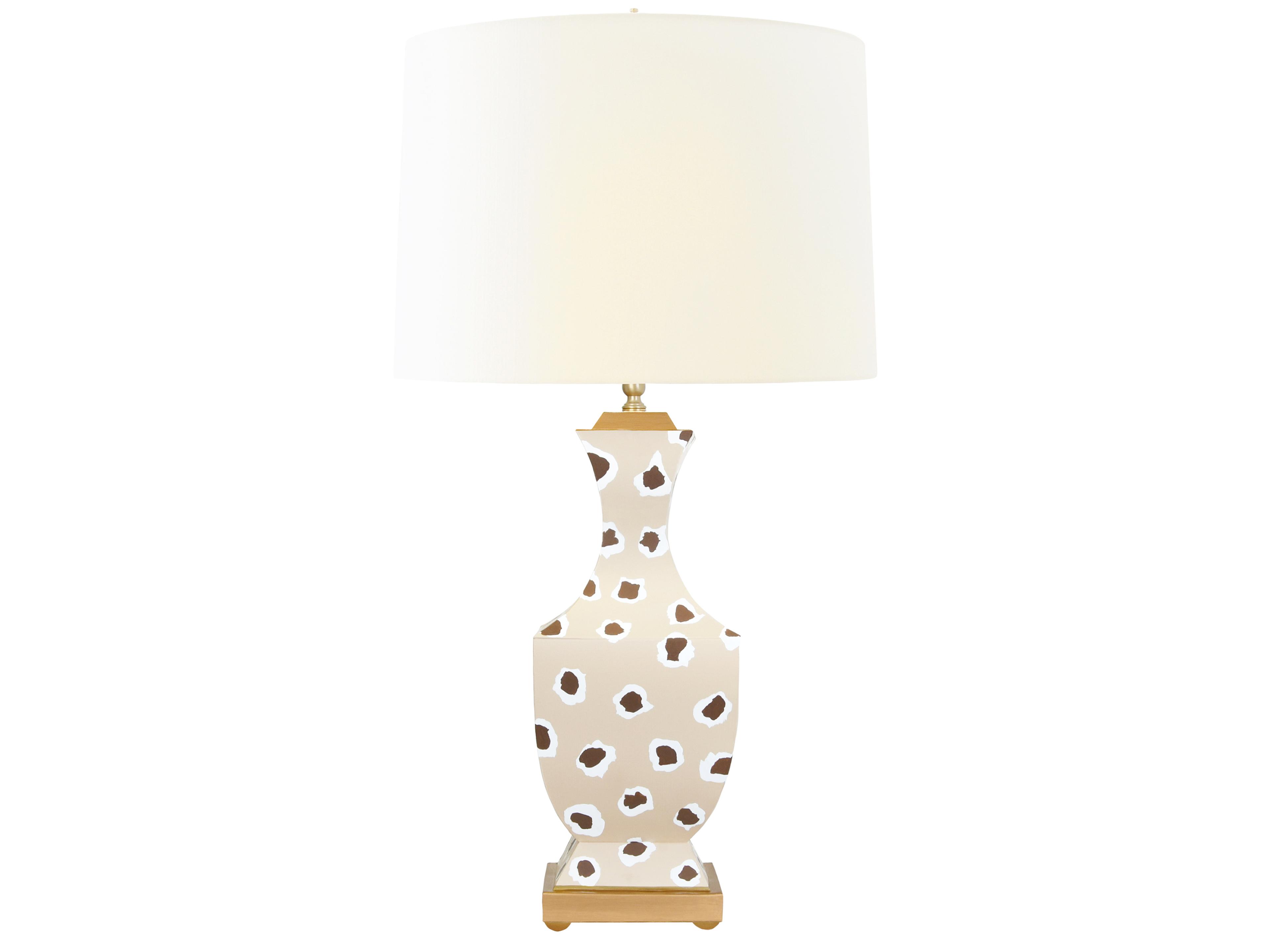 Worlds Away Brown Buffet Lamp