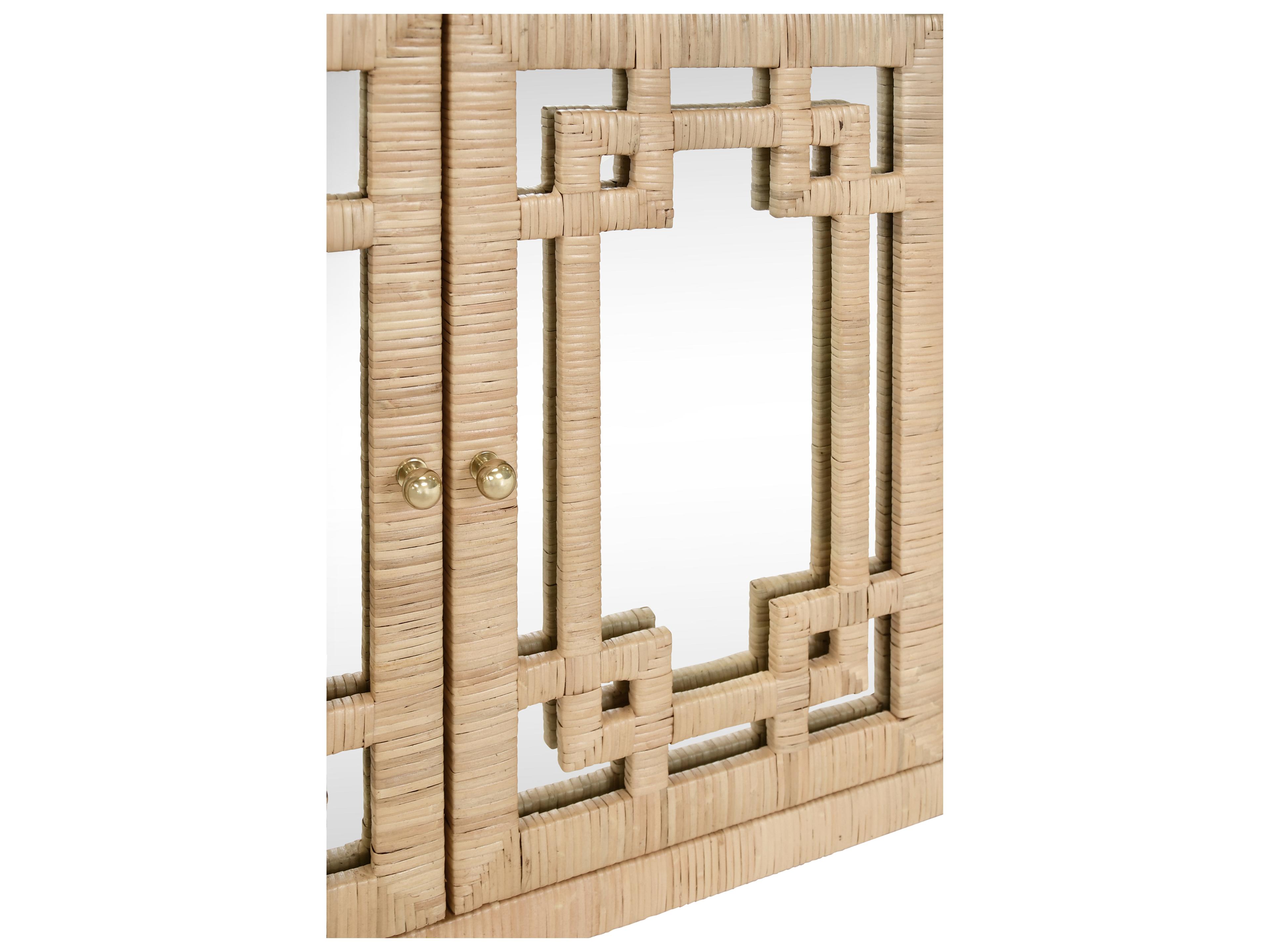 Worlds Away 63" Rattan Sideboard