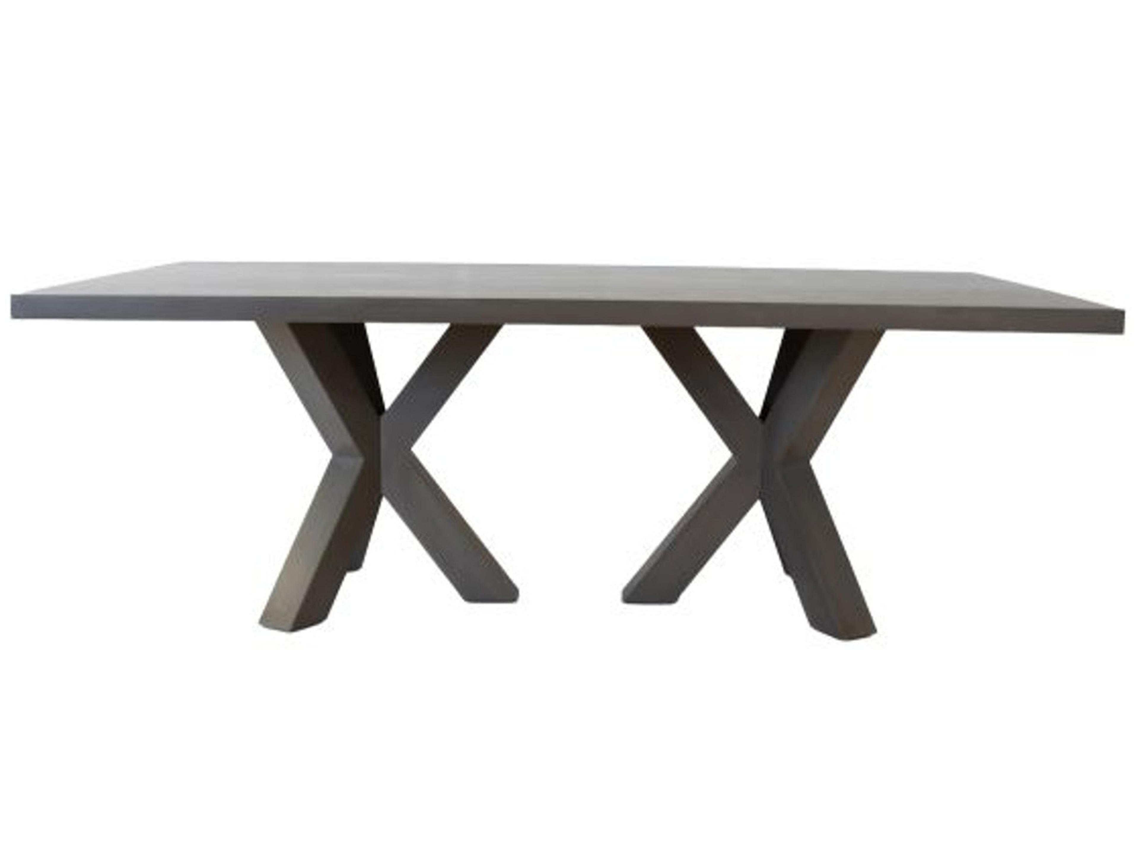 Worlds Away Double Tripod Rectangular Wood Dining Table
