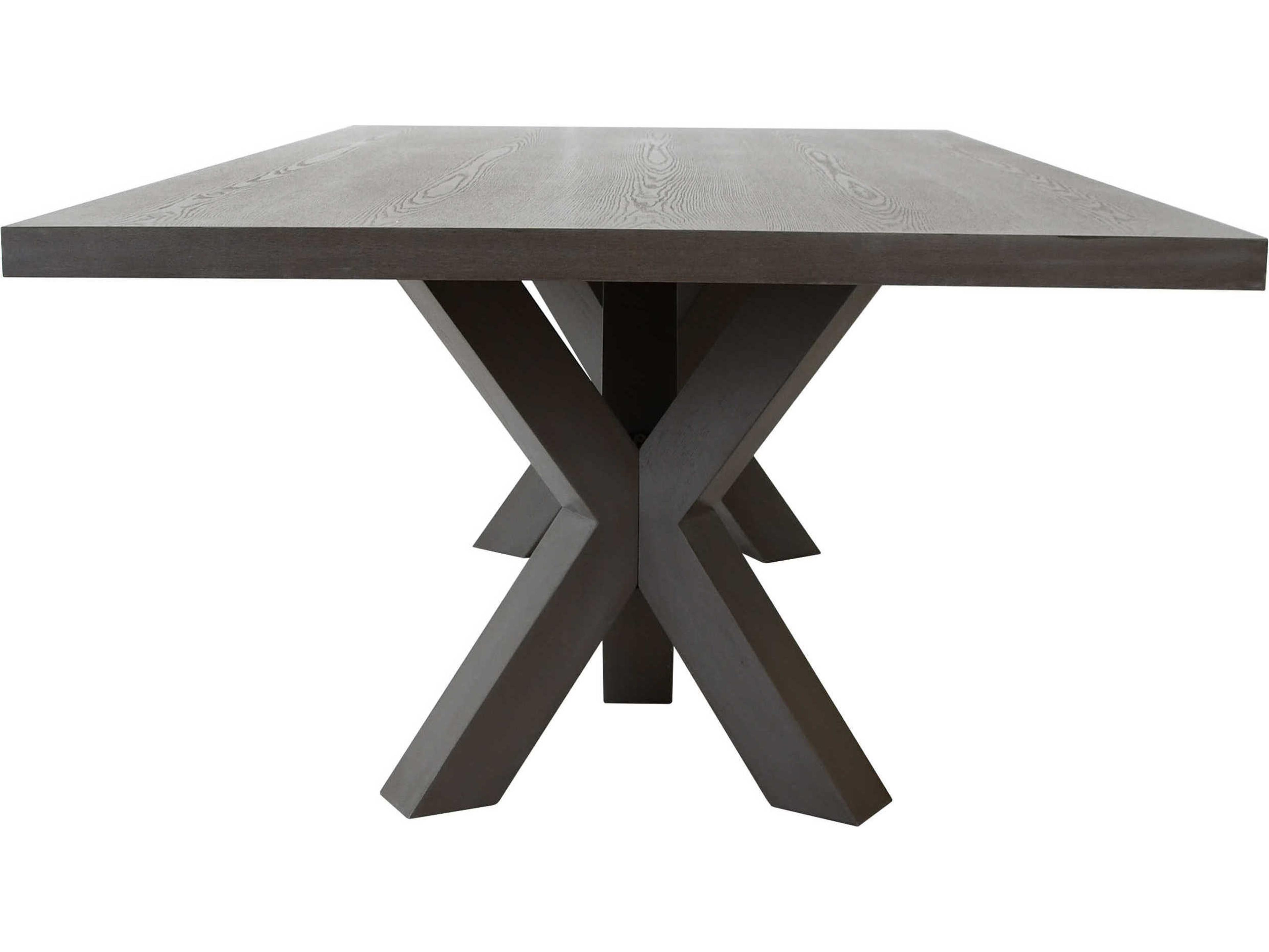 Worlds Away Double Tripod Rectangular Wood Dining Table