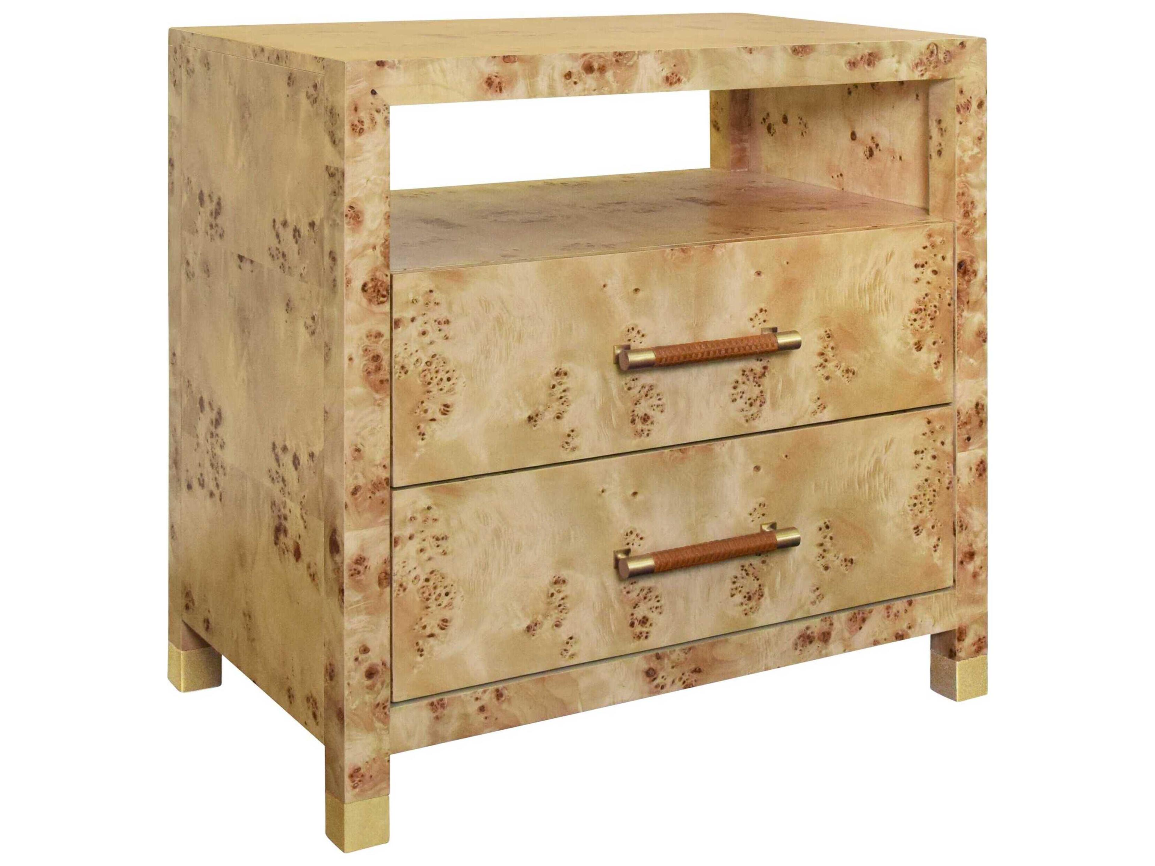 Worlds Away Square Wood End Table