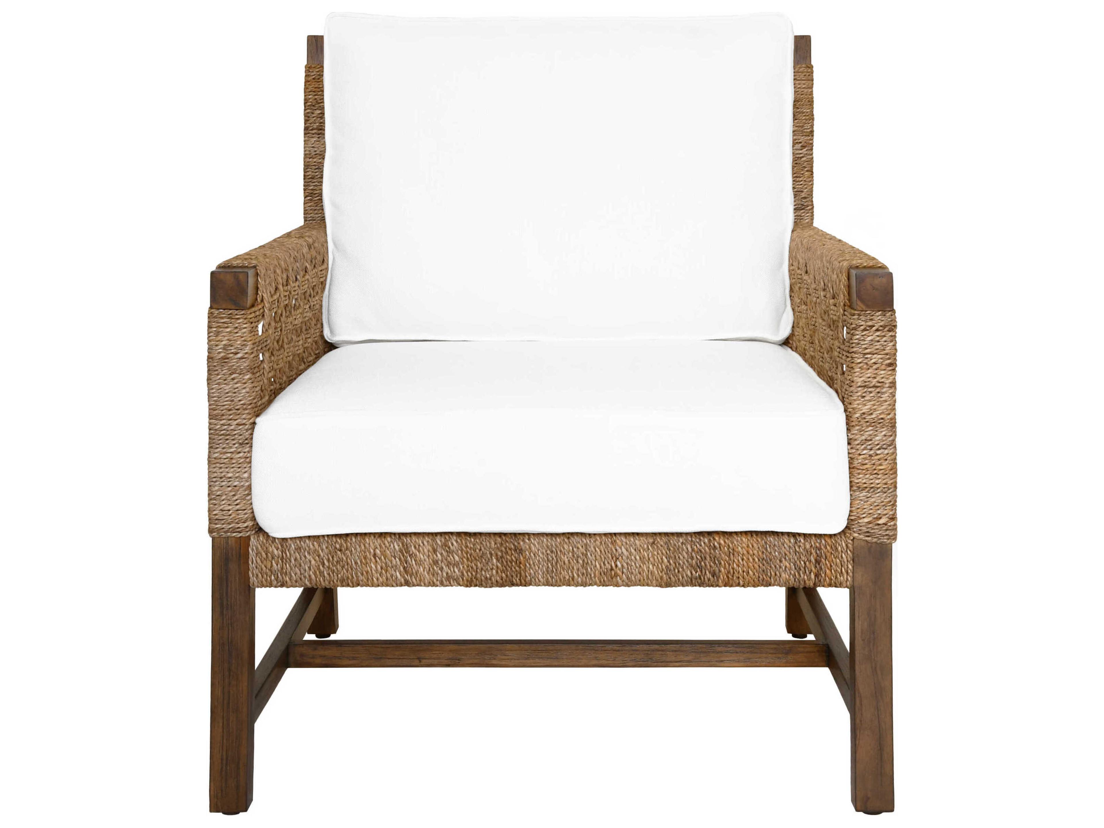 Worlds Away Brown Fabric Accent Chair