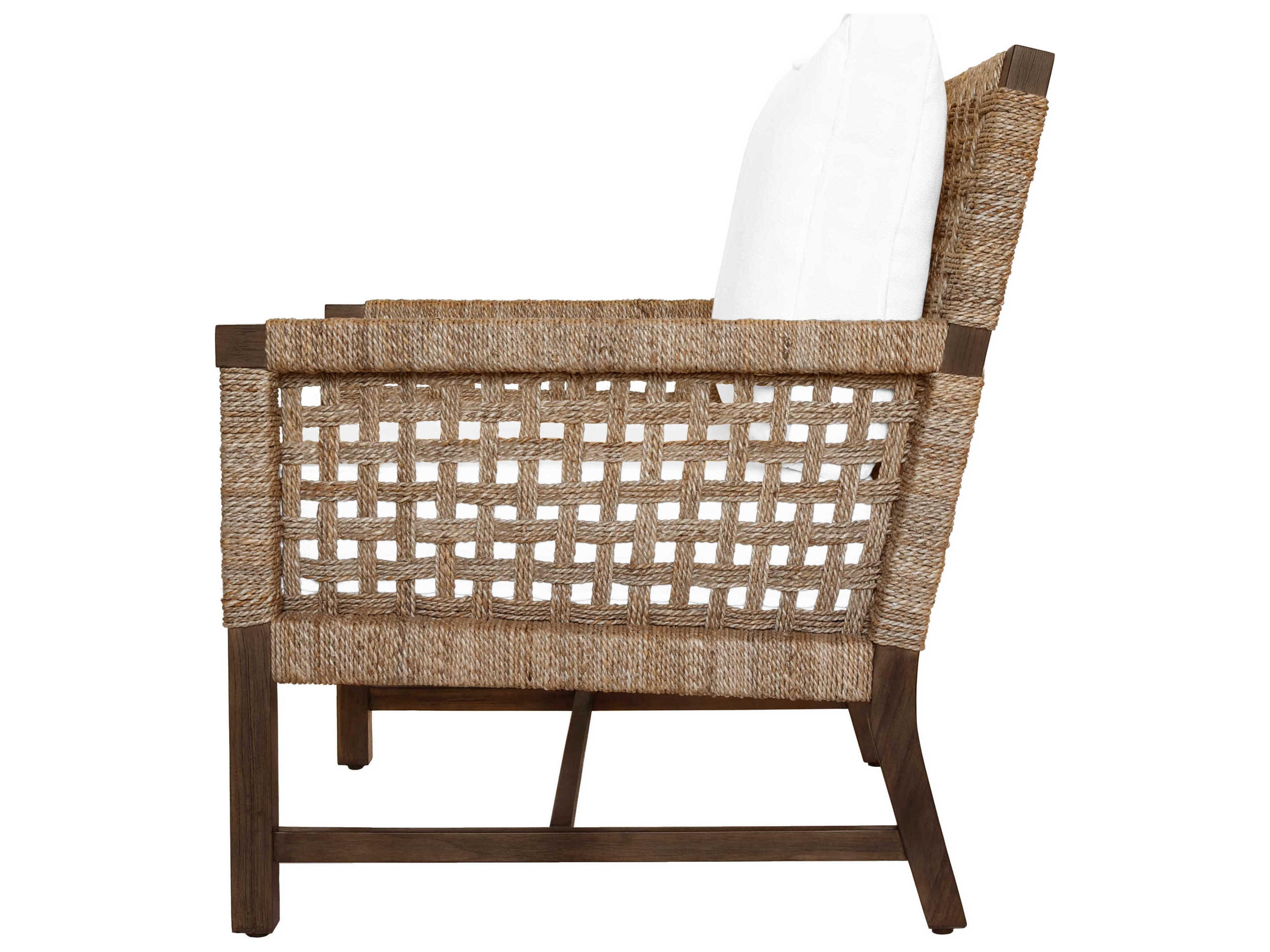 Worlds Away Brown Fabric Accent Chair