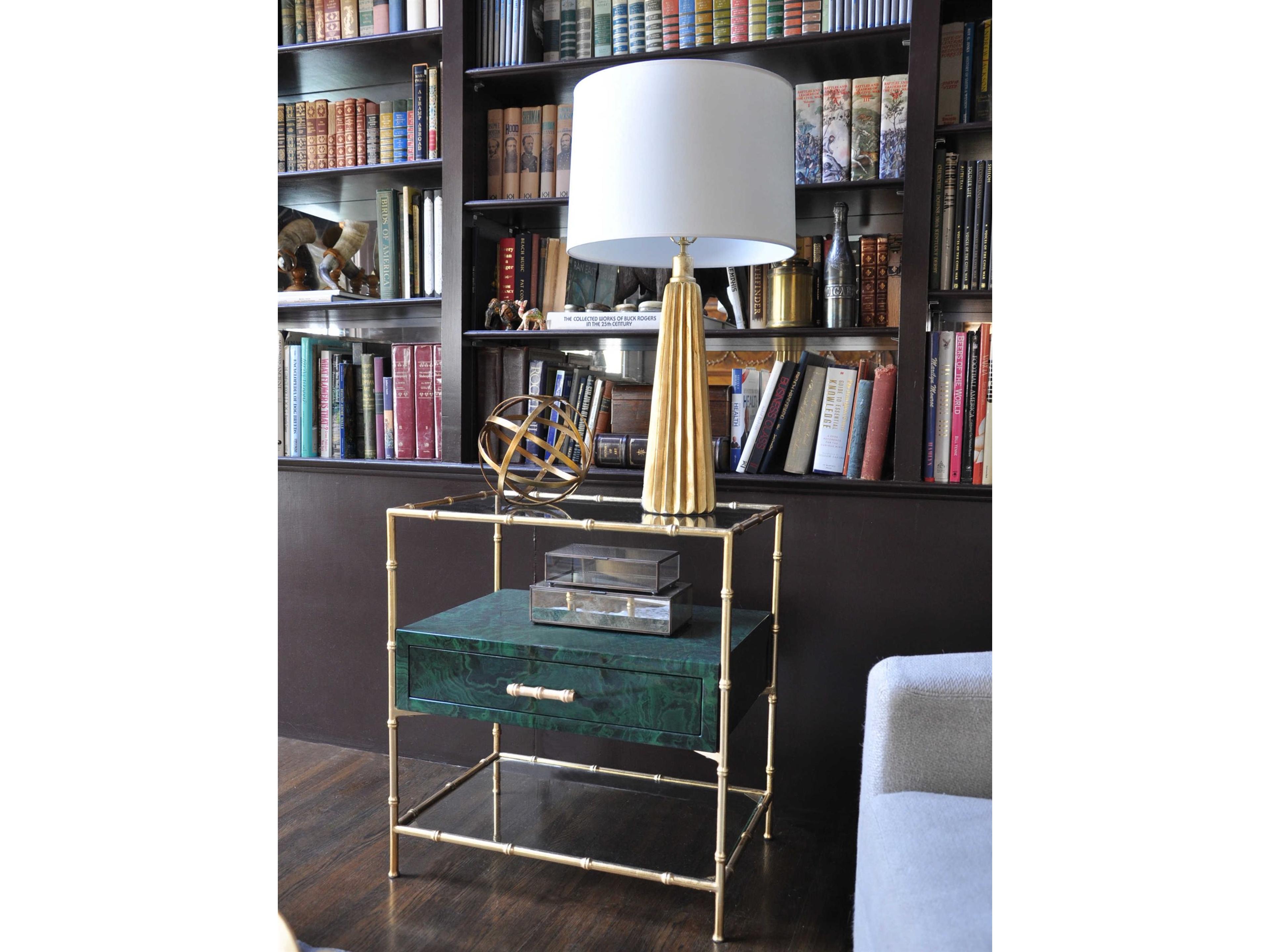 Worlds Away Gold Buffet Lamp