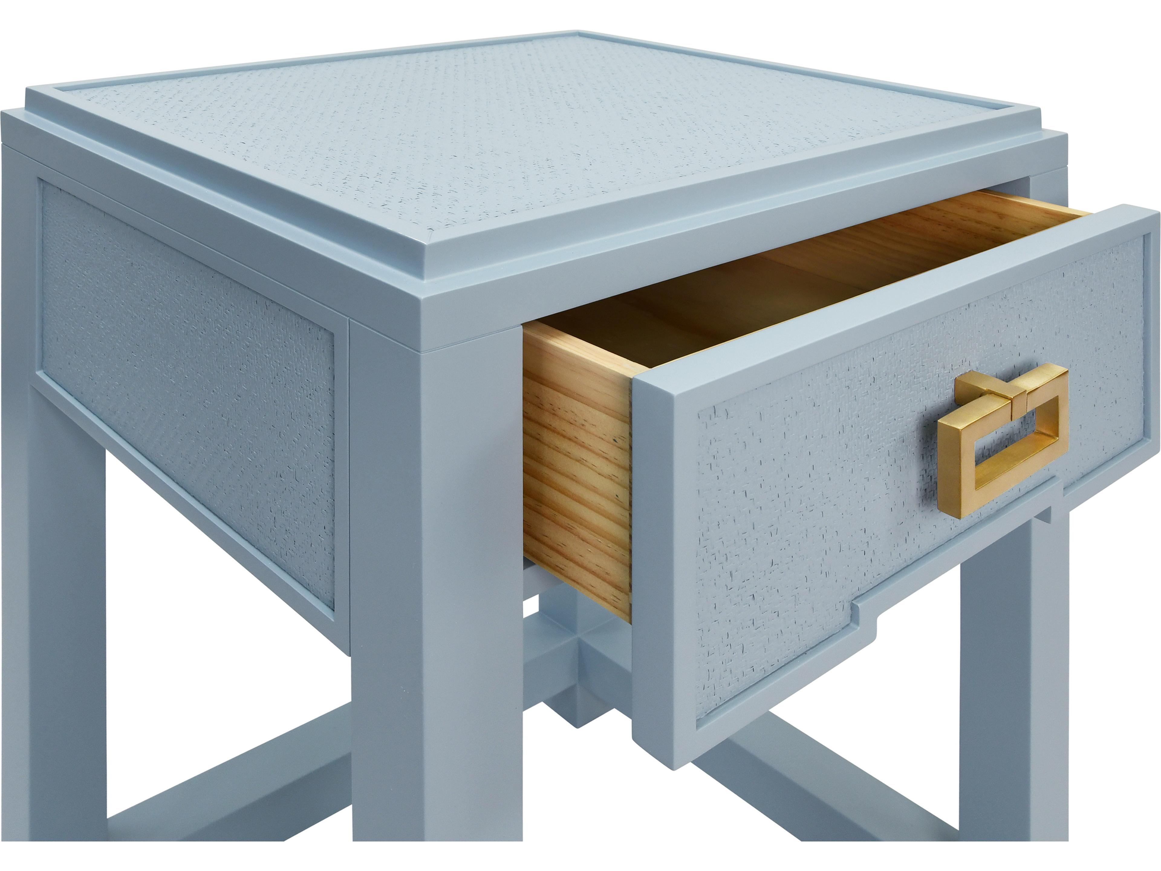 Worlds Away Rectangular Wood End Table