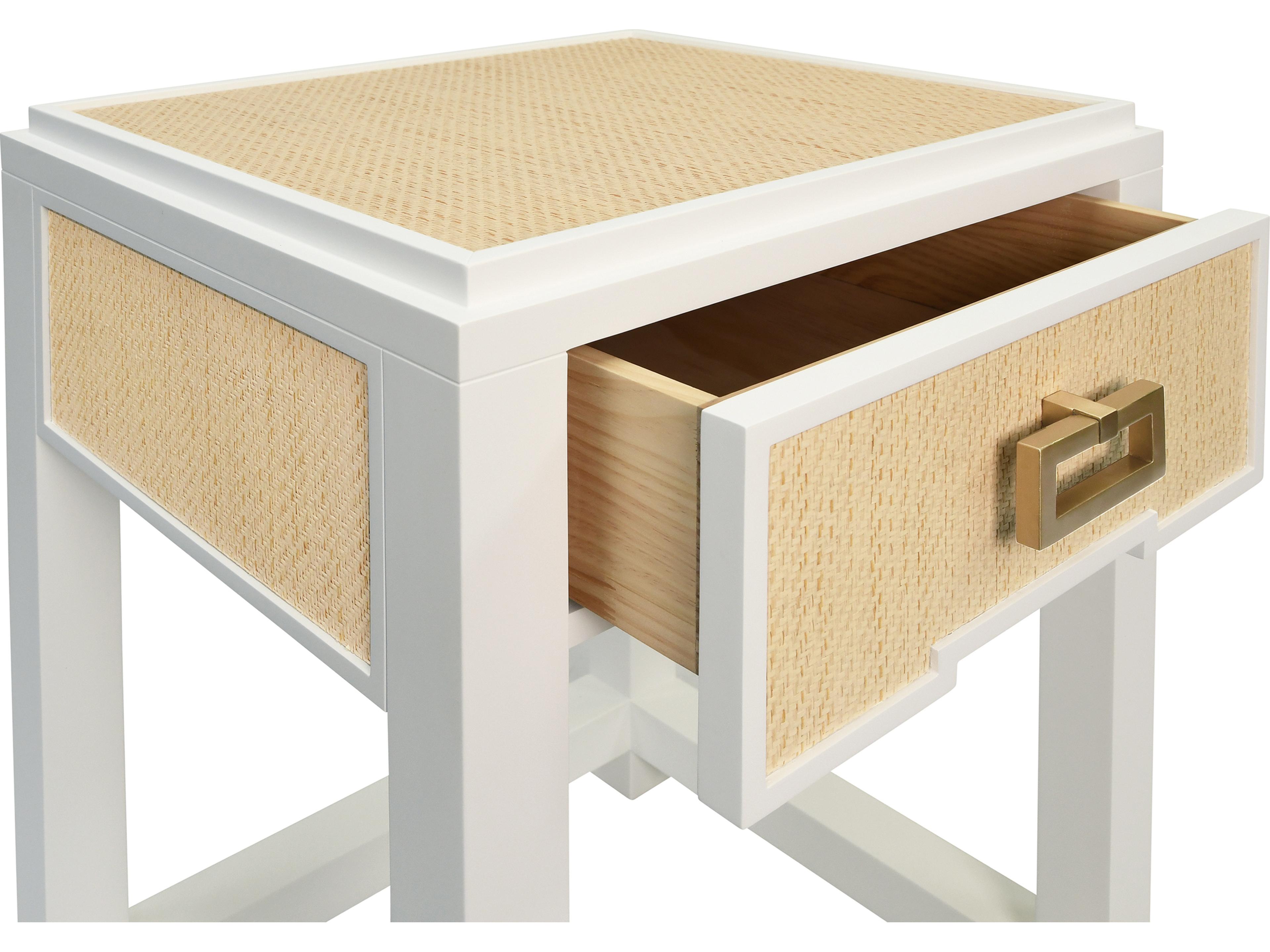Worlds Away Rectangular Wood End Table