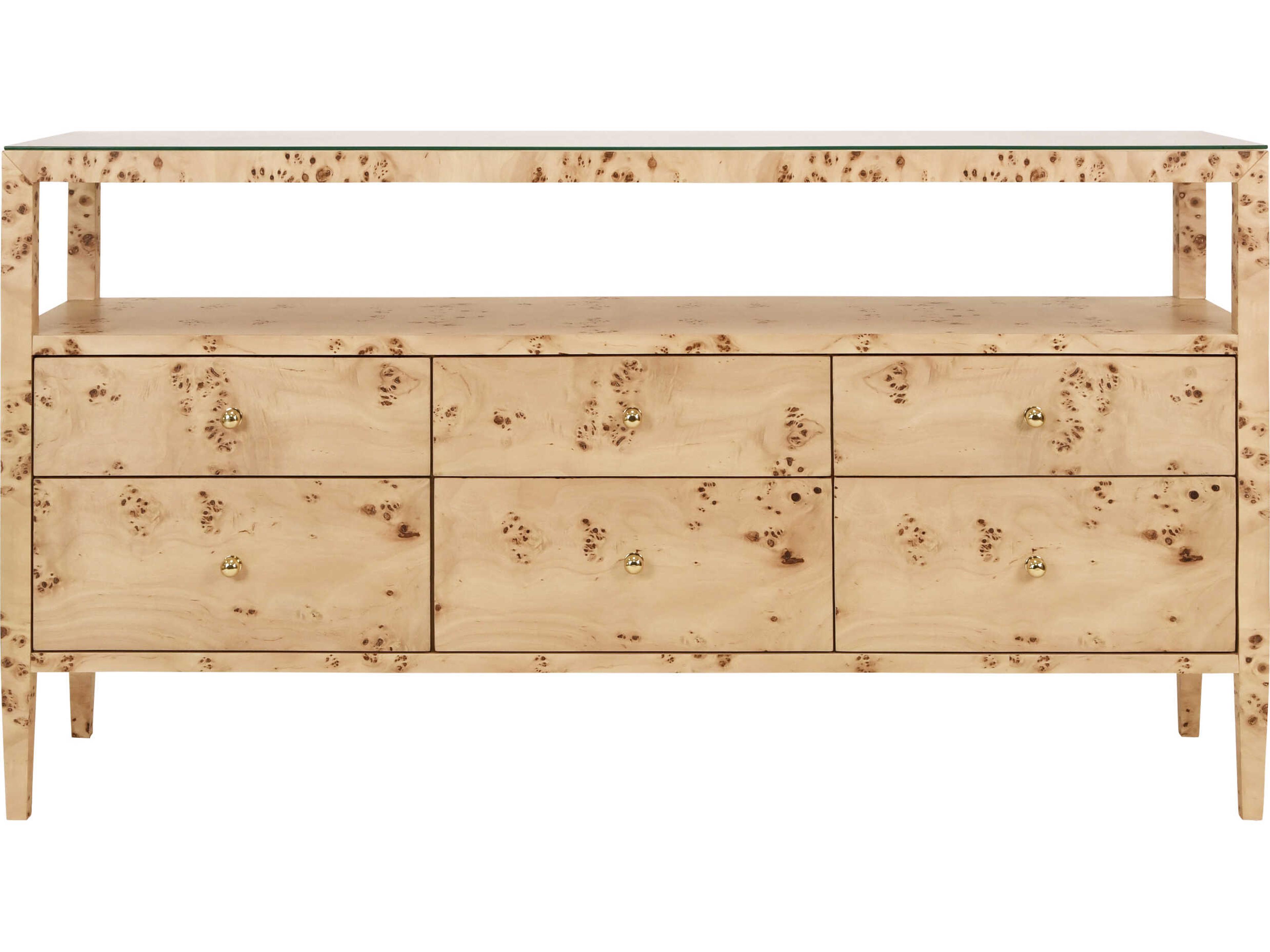 Worlds Away Jordan Rectangular Wood Brown Console Table