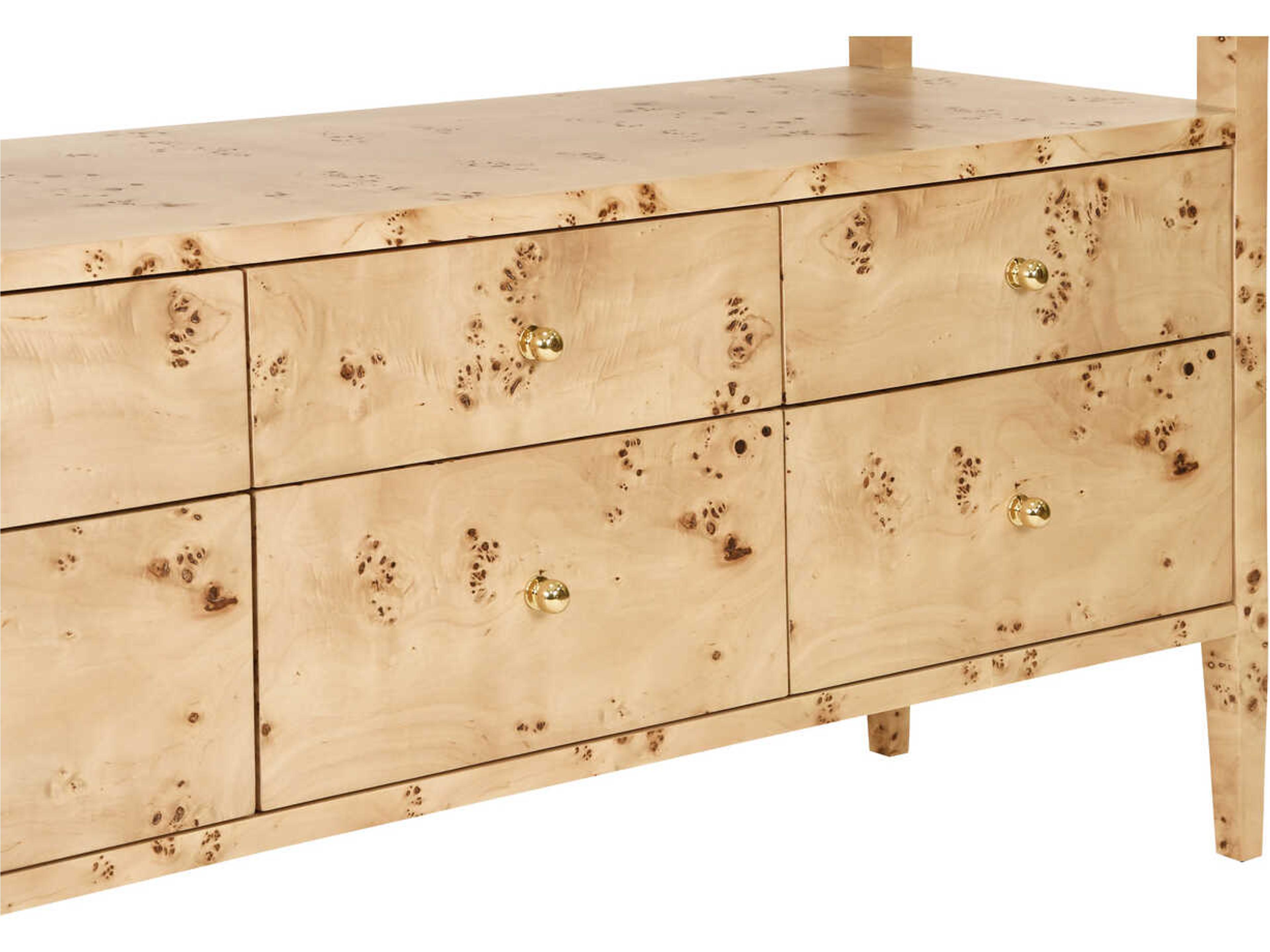 Worlds Away Jordan Rectangular Wood Brown Console Table