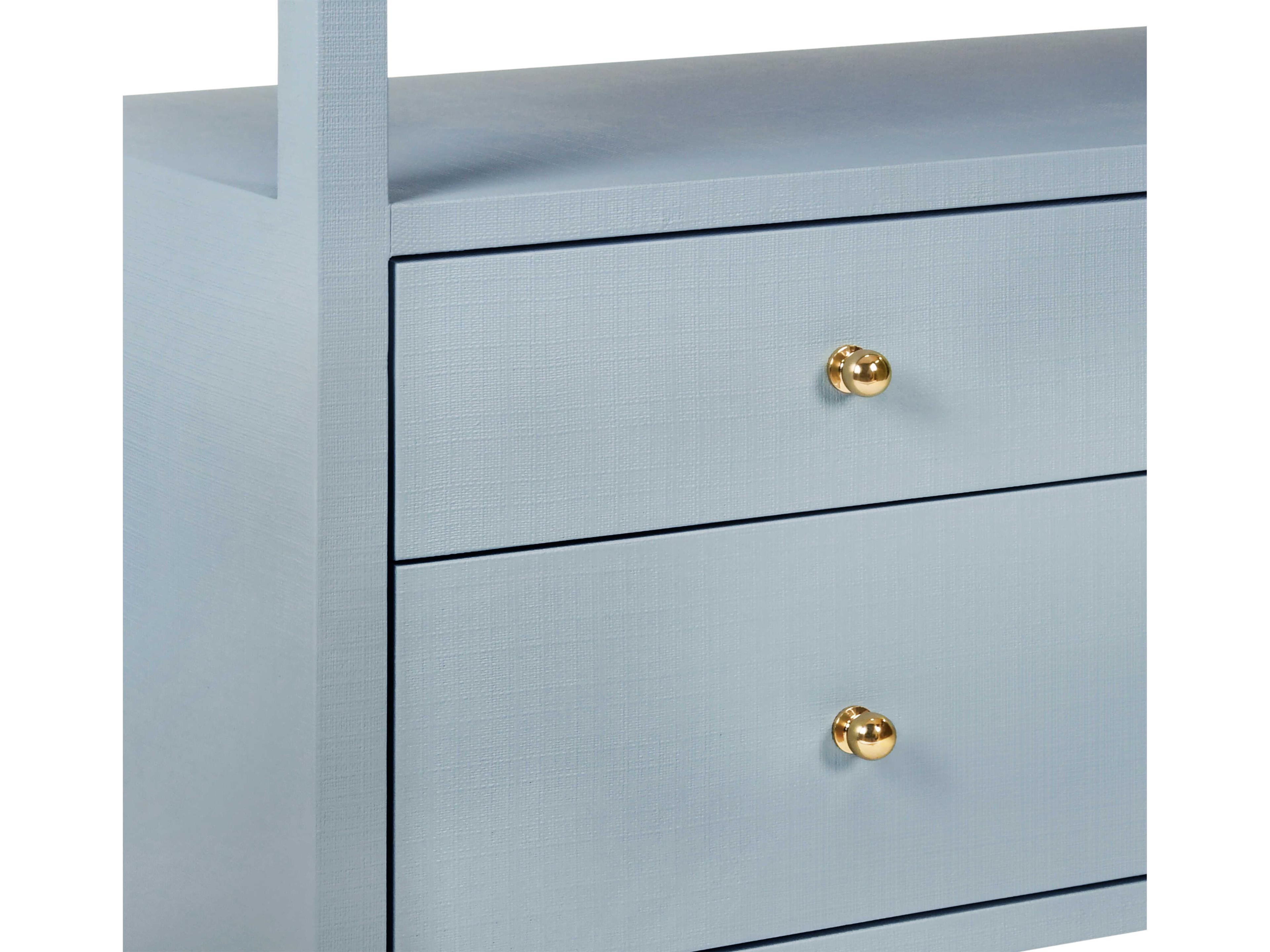 Worlds Away Jordan Rectangular Wood Blue Console Table