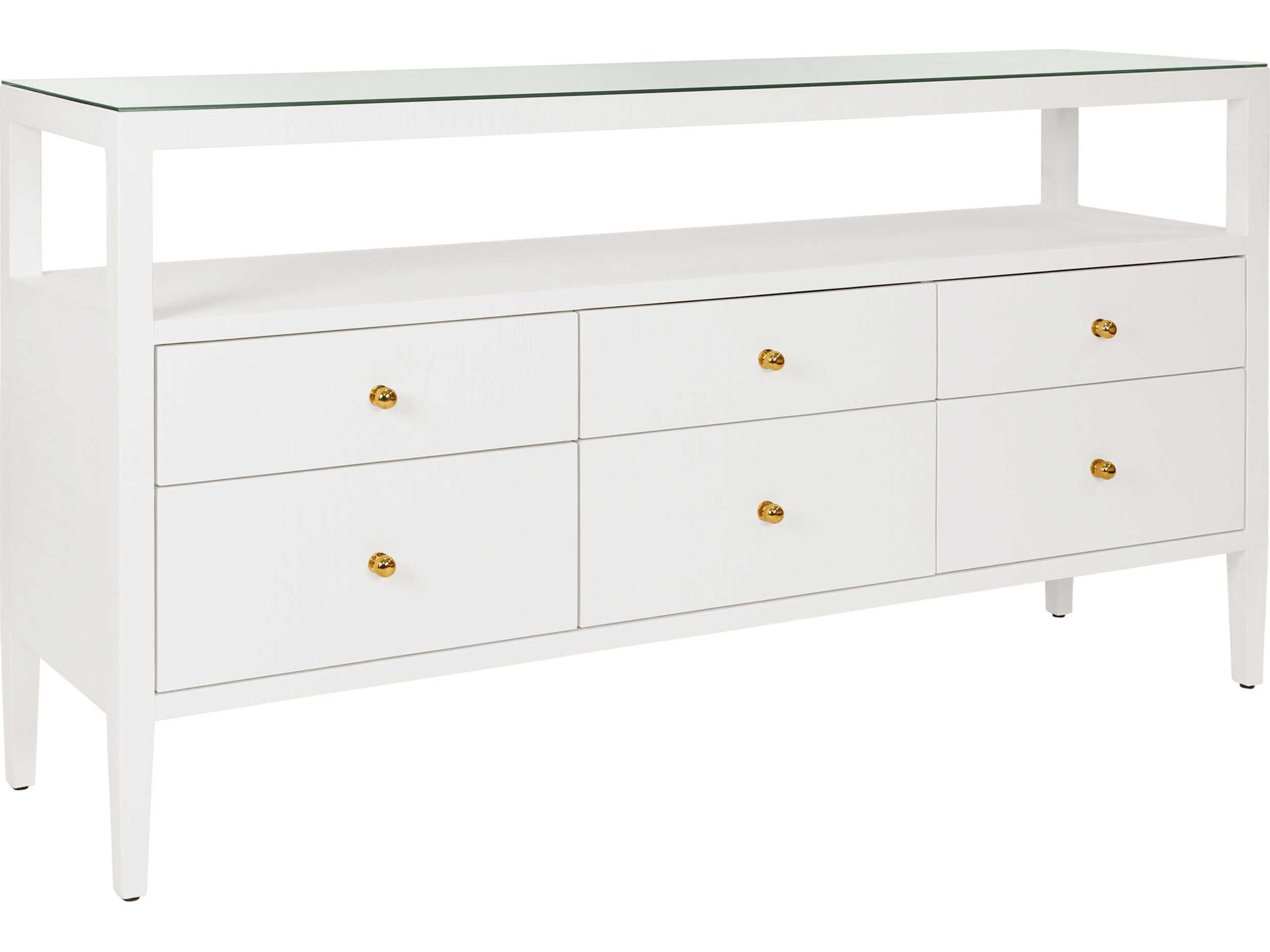 Jordan Rectangular Wood White Console Table