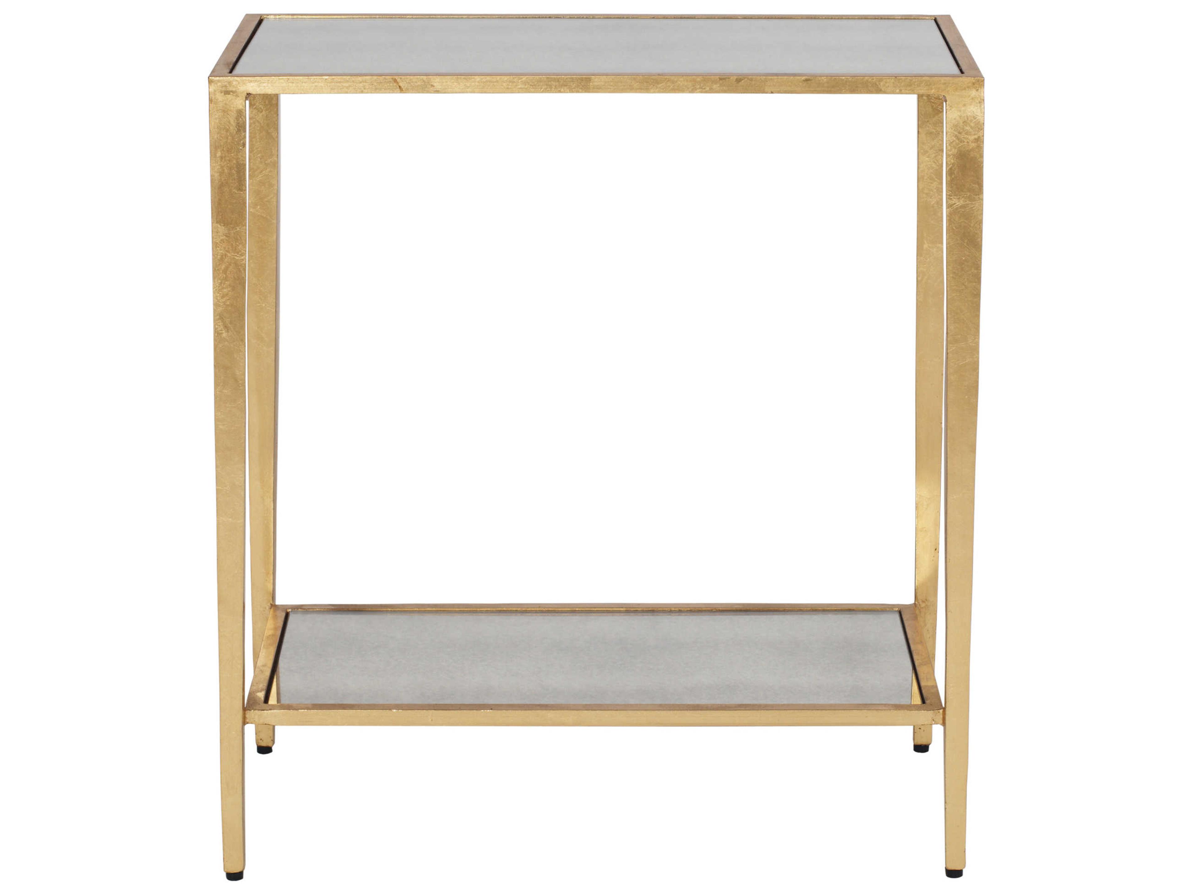 Worlds Away Rectangular Glass End Table
