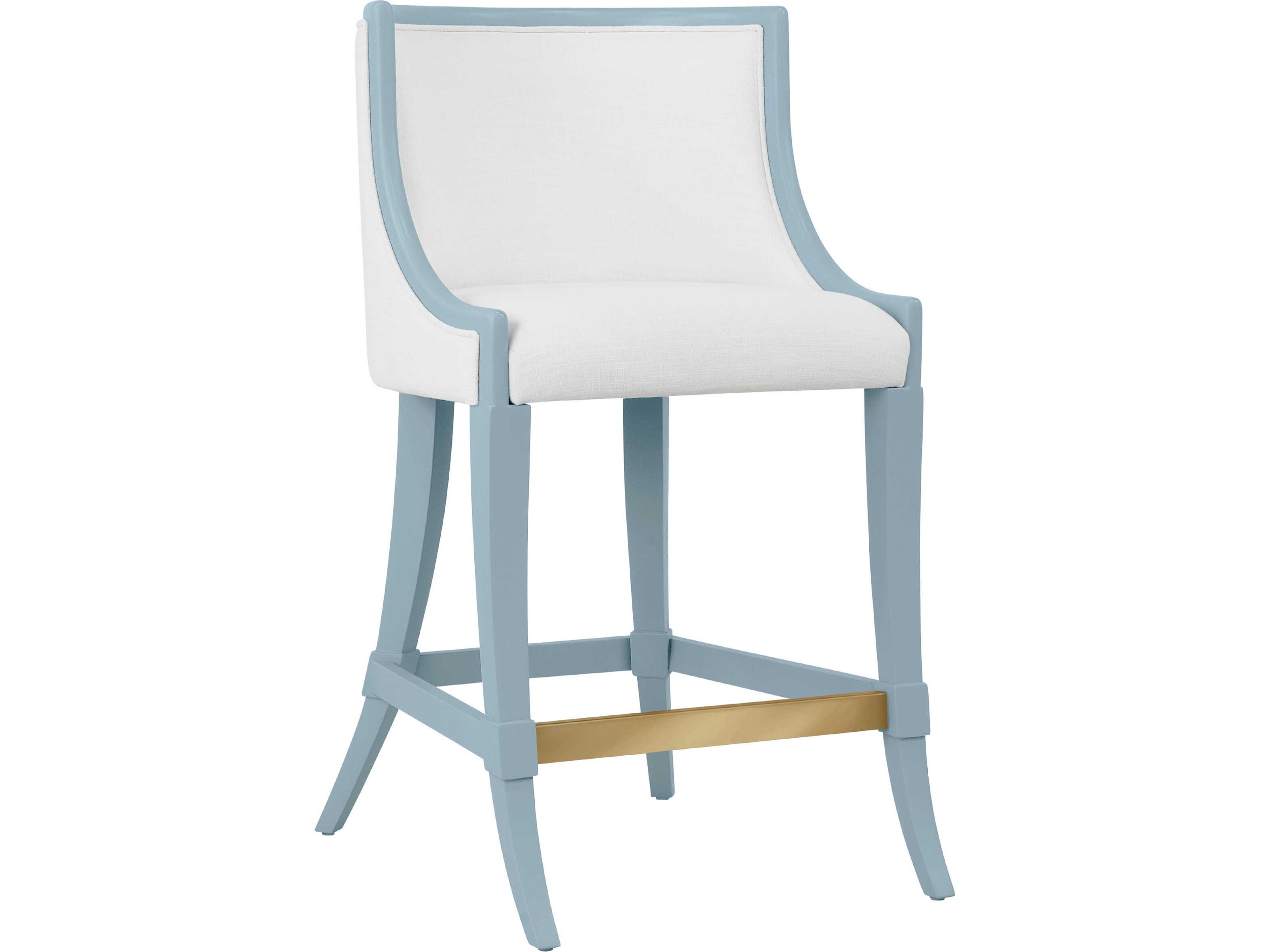 Keaton Blue Upholstered Counter Stool