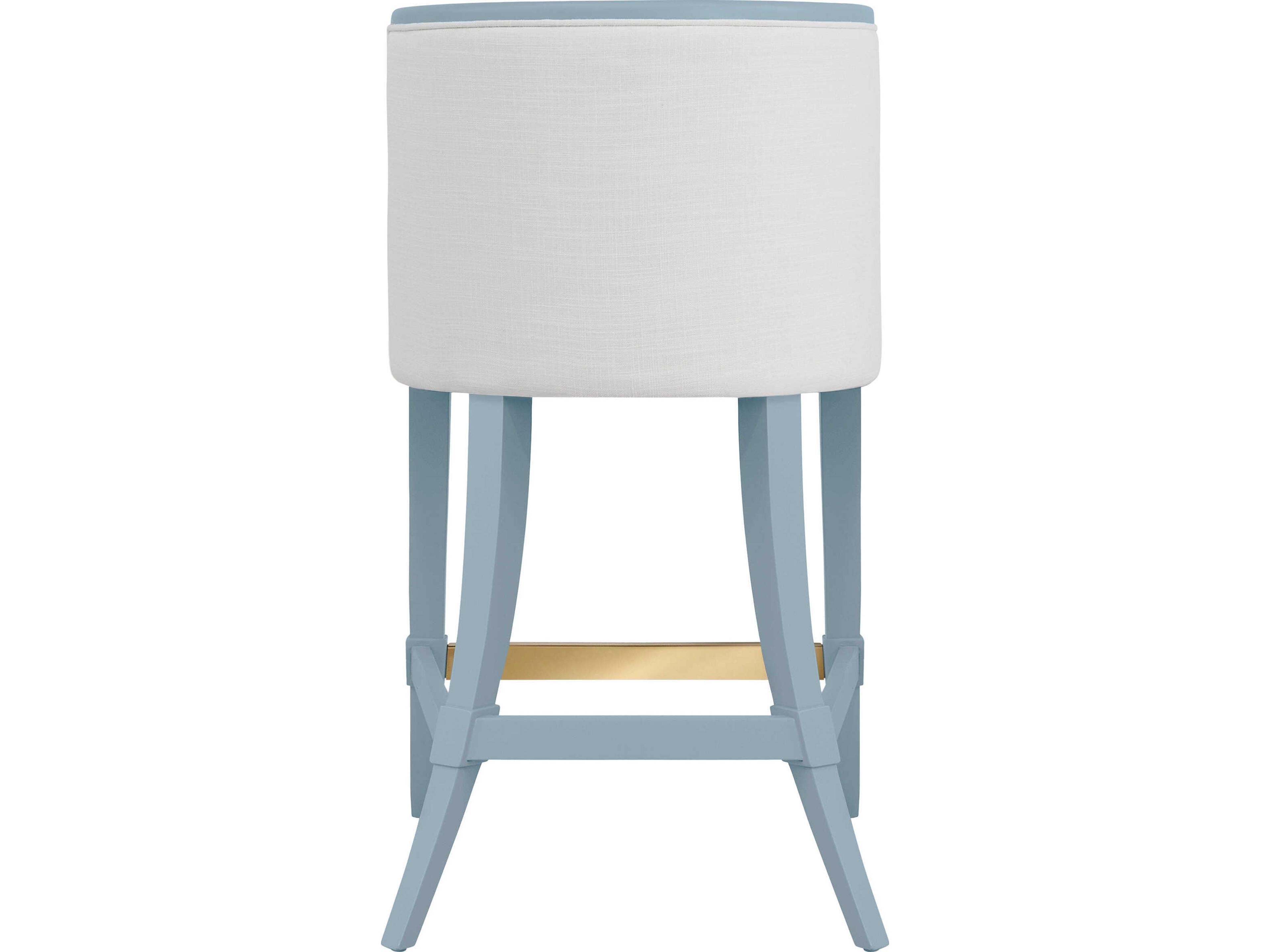 Worlds Away Keaton Blue Upholstered Counter Stool