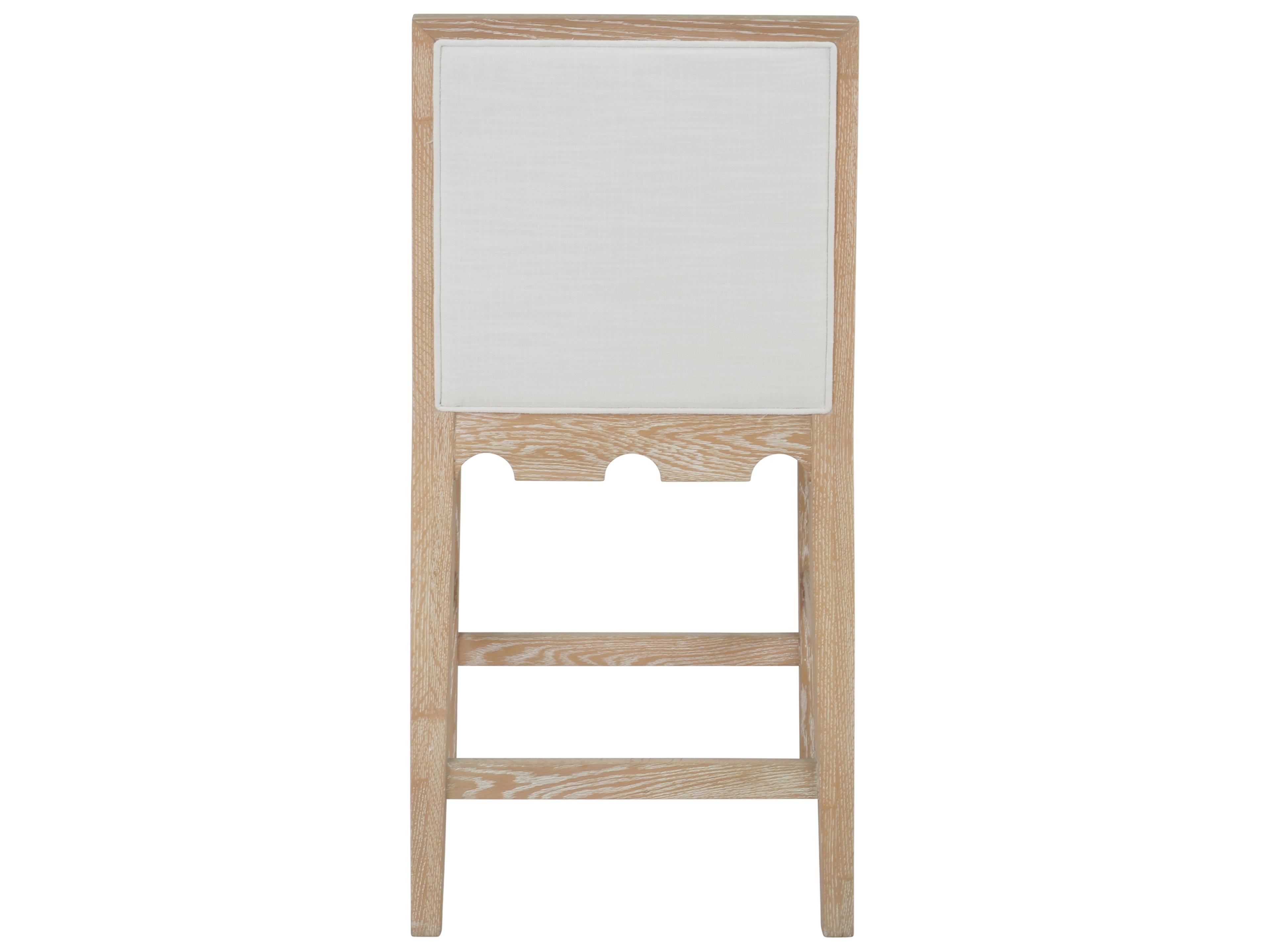 Worlds Away Upholstered Oak Wood Counter Stool