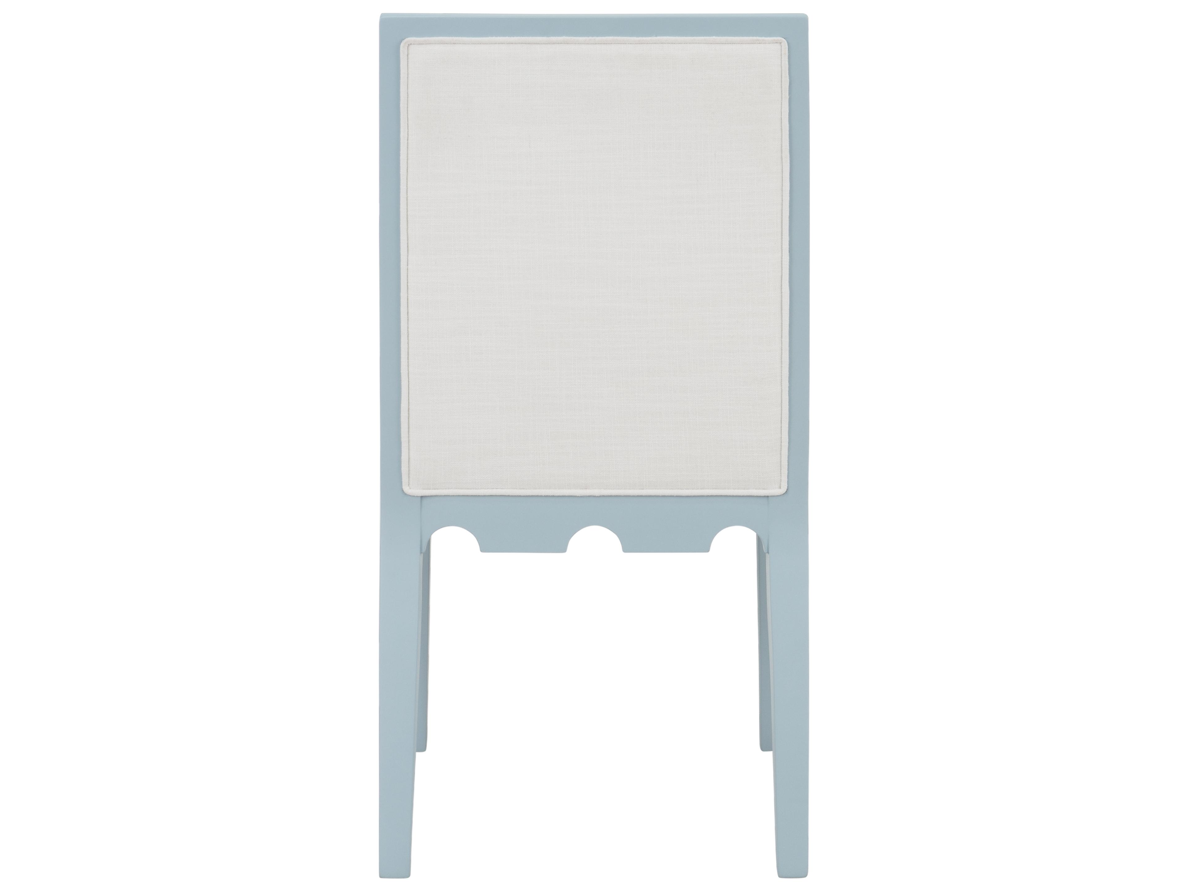Worlds Away Blue Upholstered Armless Dining Chair