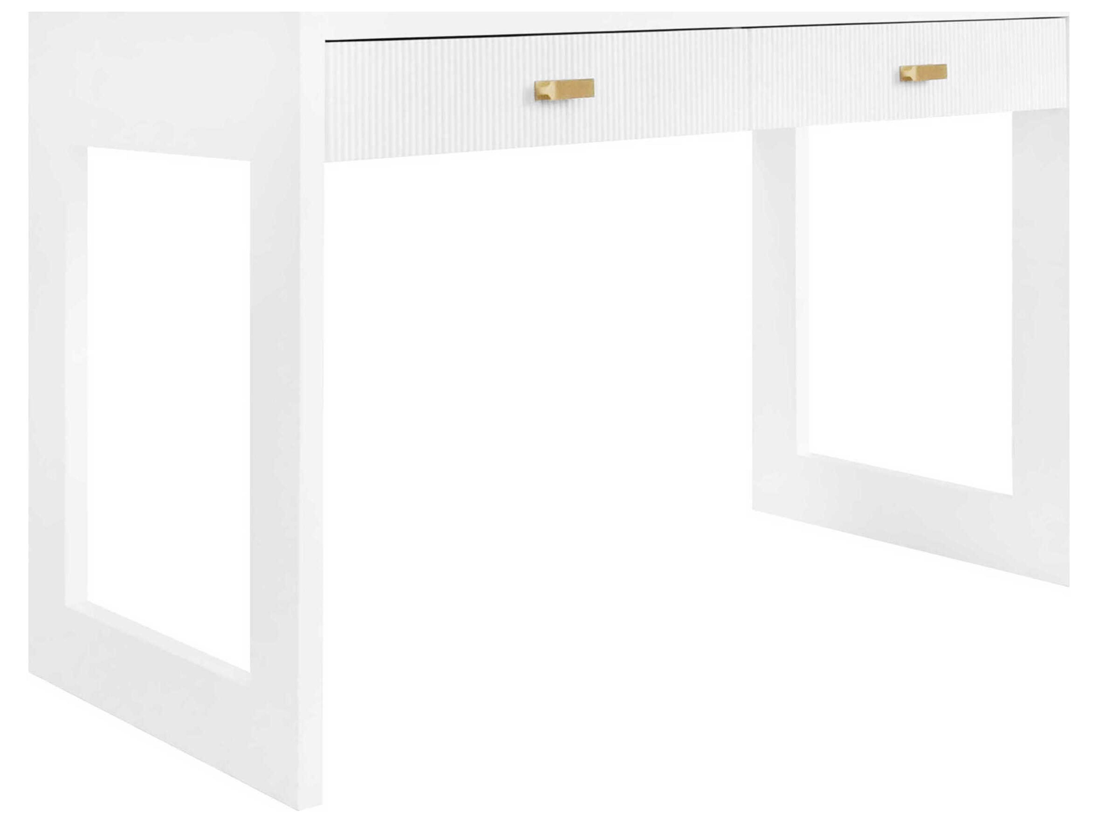 Matte White Lacquer Secretary Desk