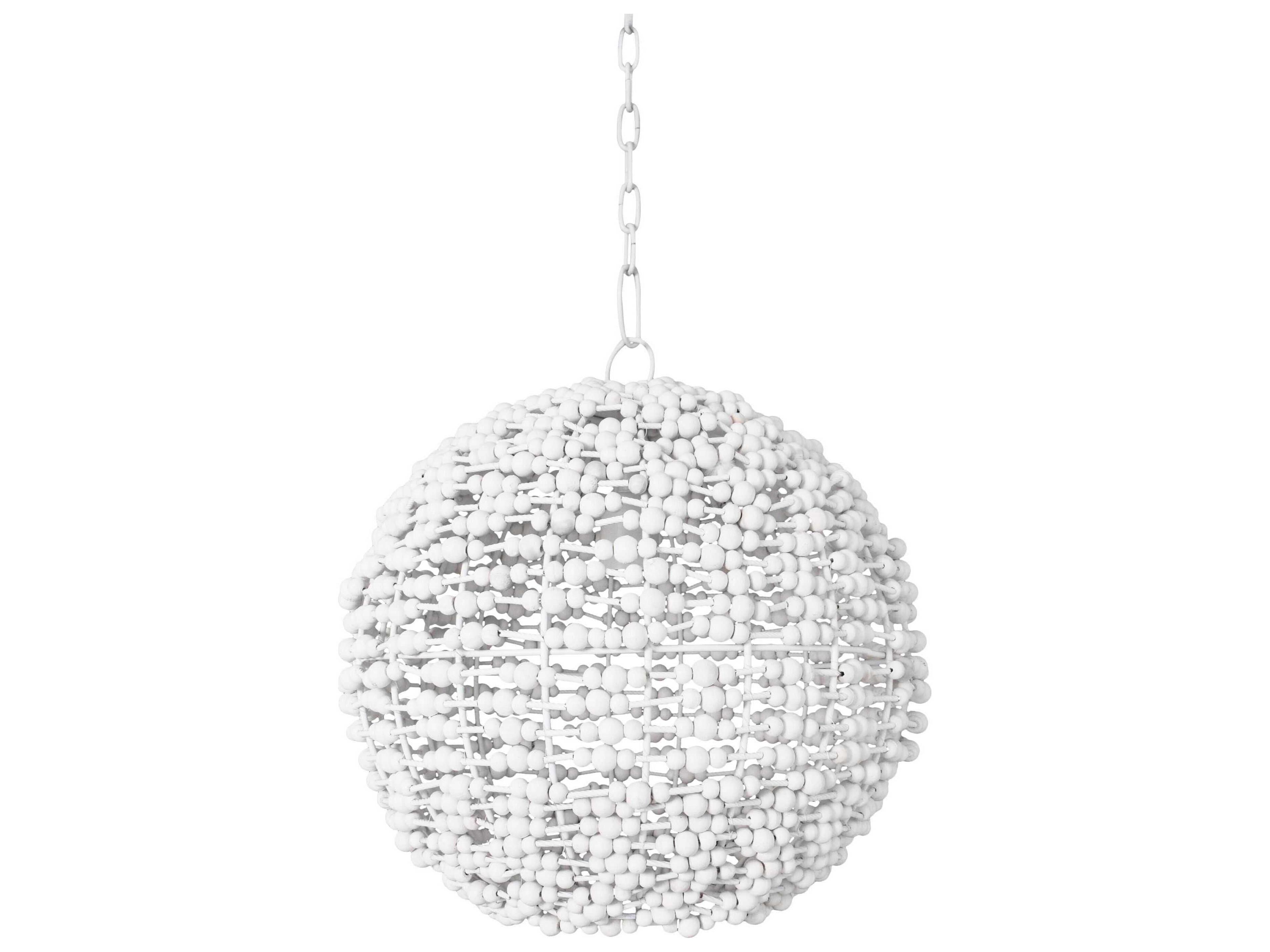 Worlds Away White Globe Pendant