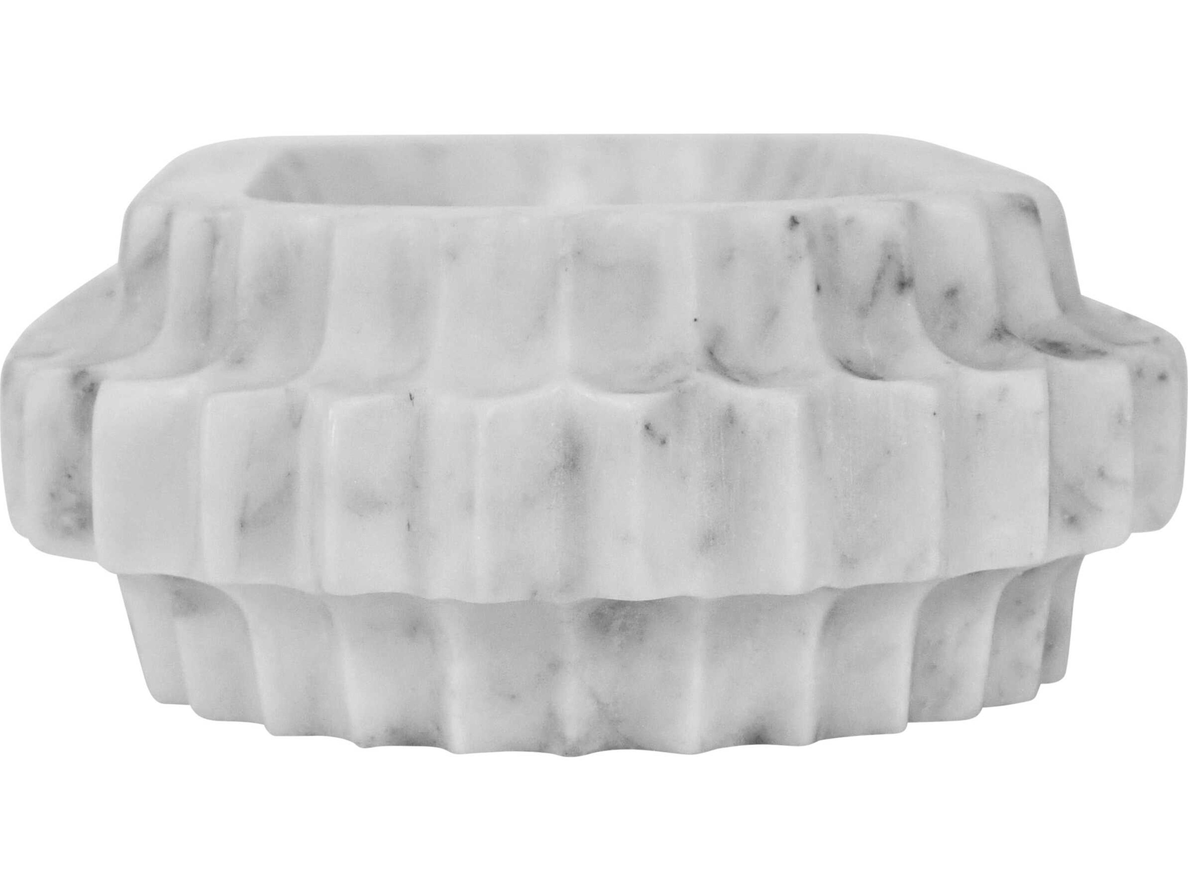 Worlds Away Lilibet Oval Marble Serving Tray With Carved Edges