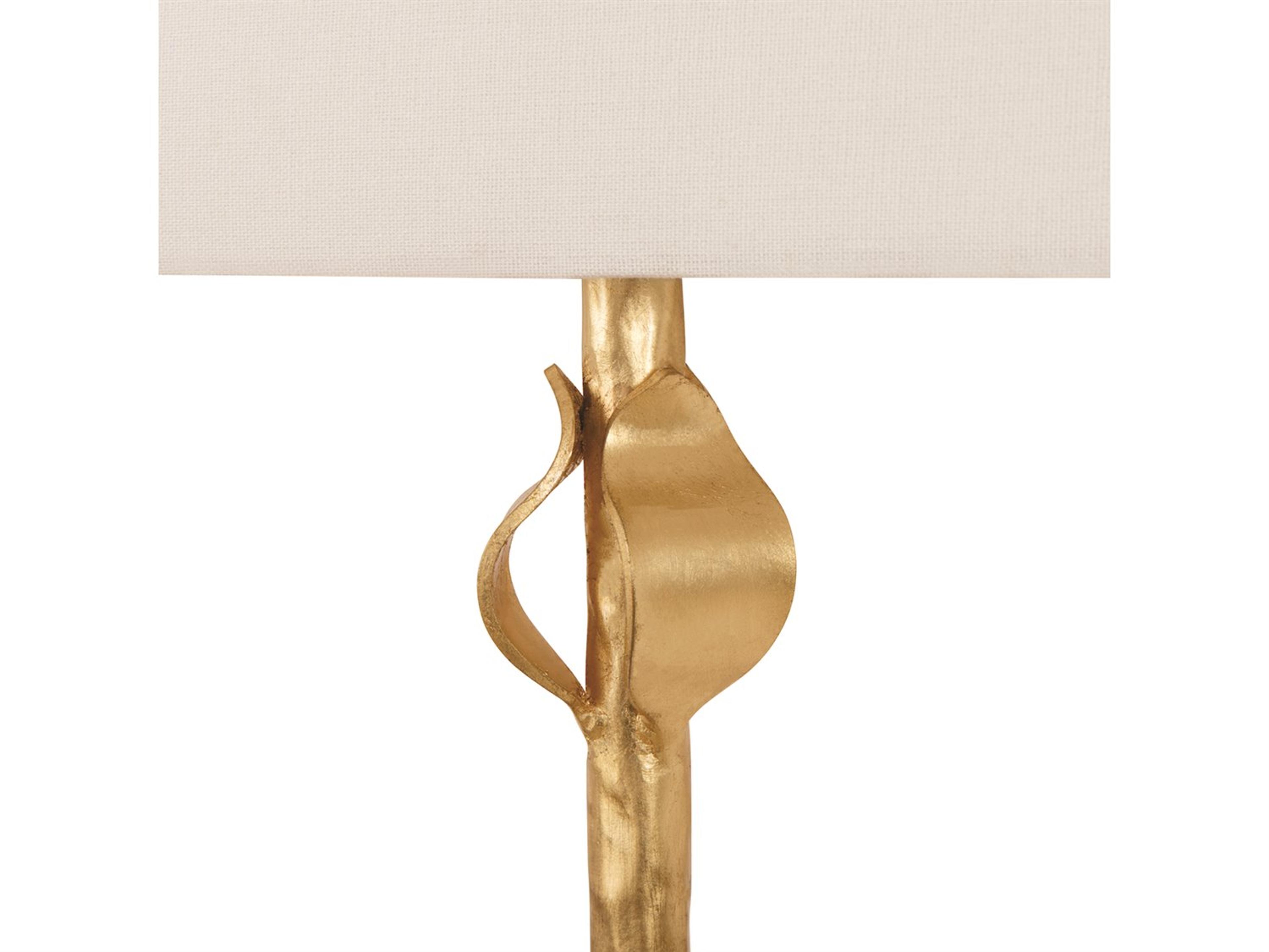 Worlds Away 1-Light Gold Leaf Wall Sconce