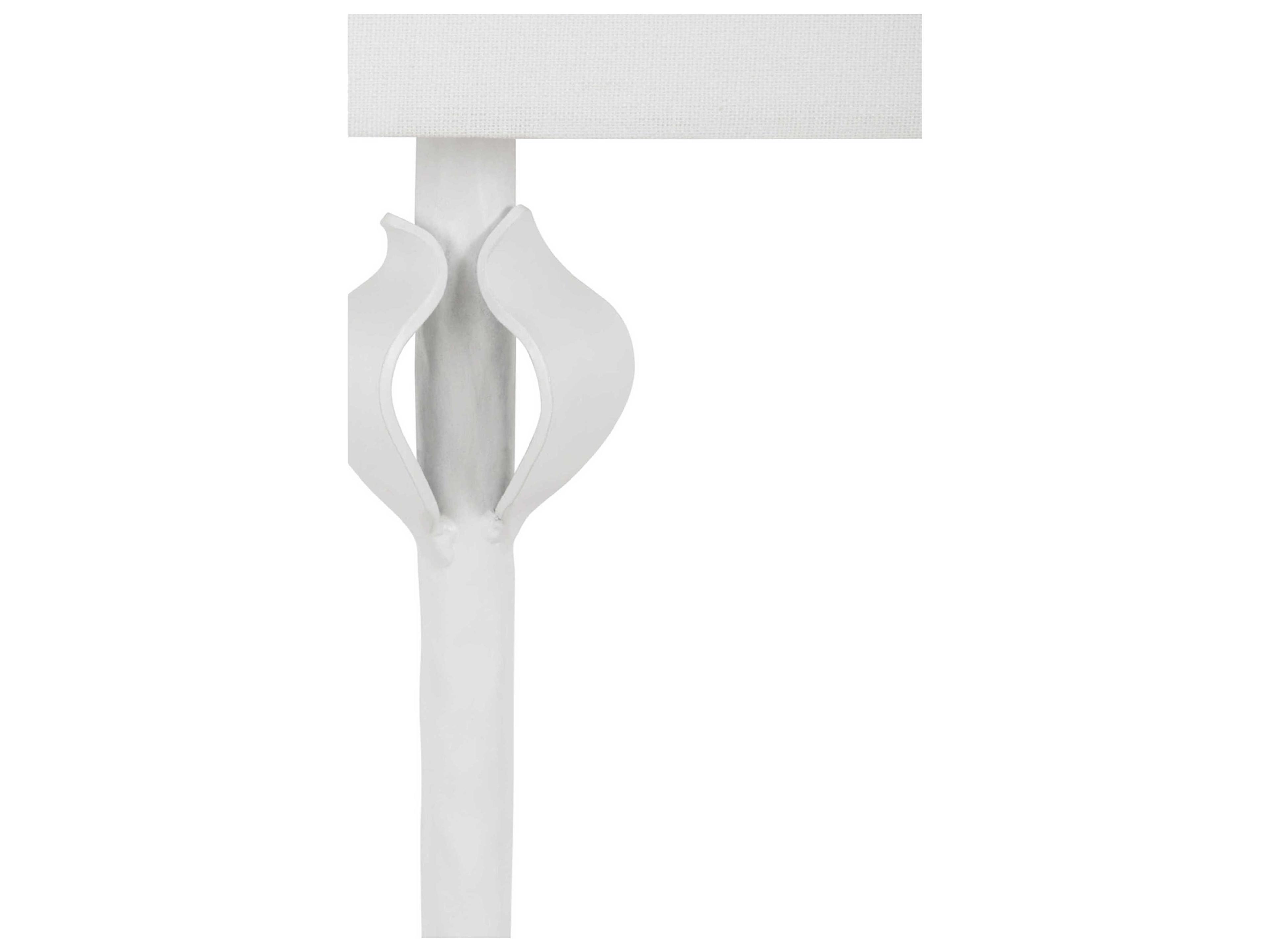 Worlds Away 1-Light Matte White Powder Coat Wall Sconce