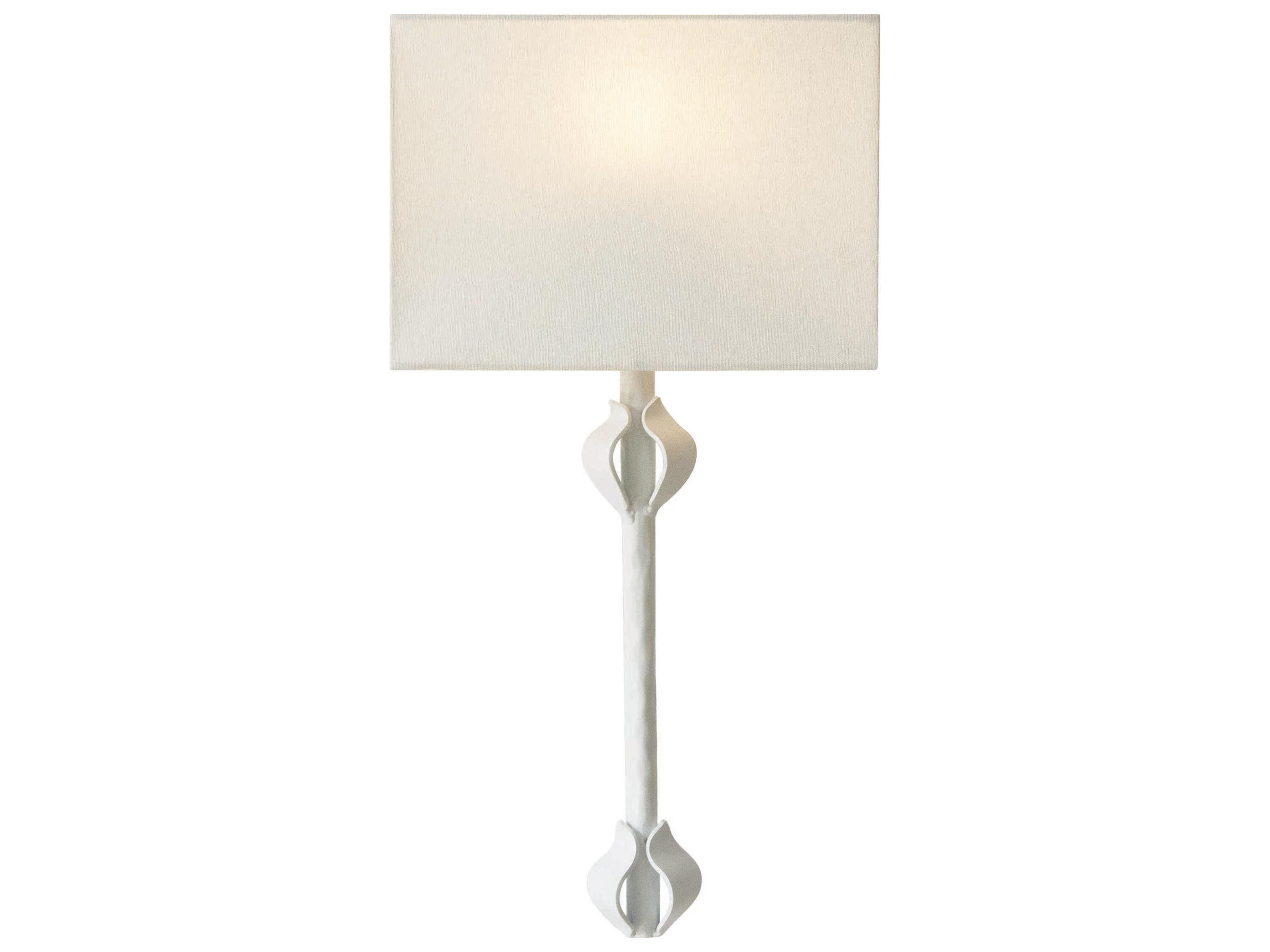 Worlds Away 1-Light Matte White Powder Coat Wall Sconce