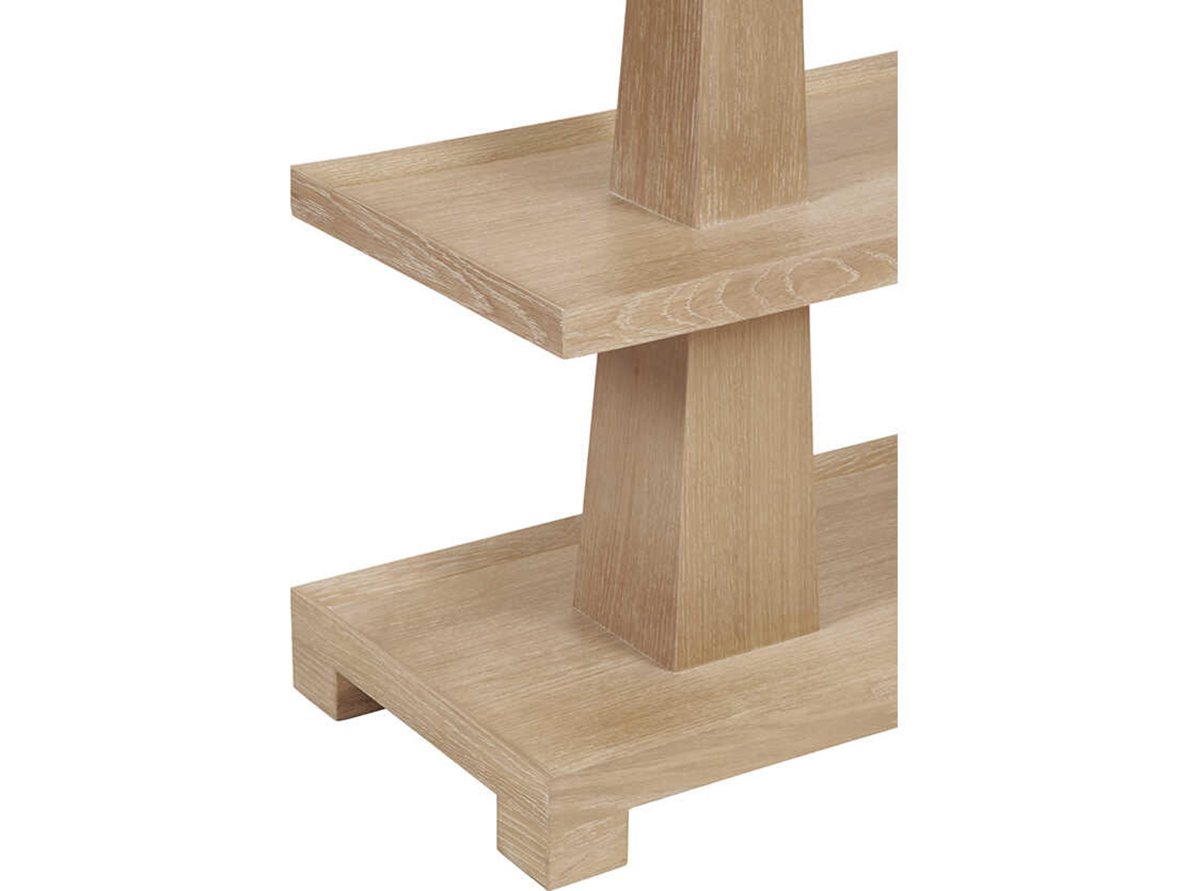 Worlds Away Lowen Rectangular Wood Brown Console Table