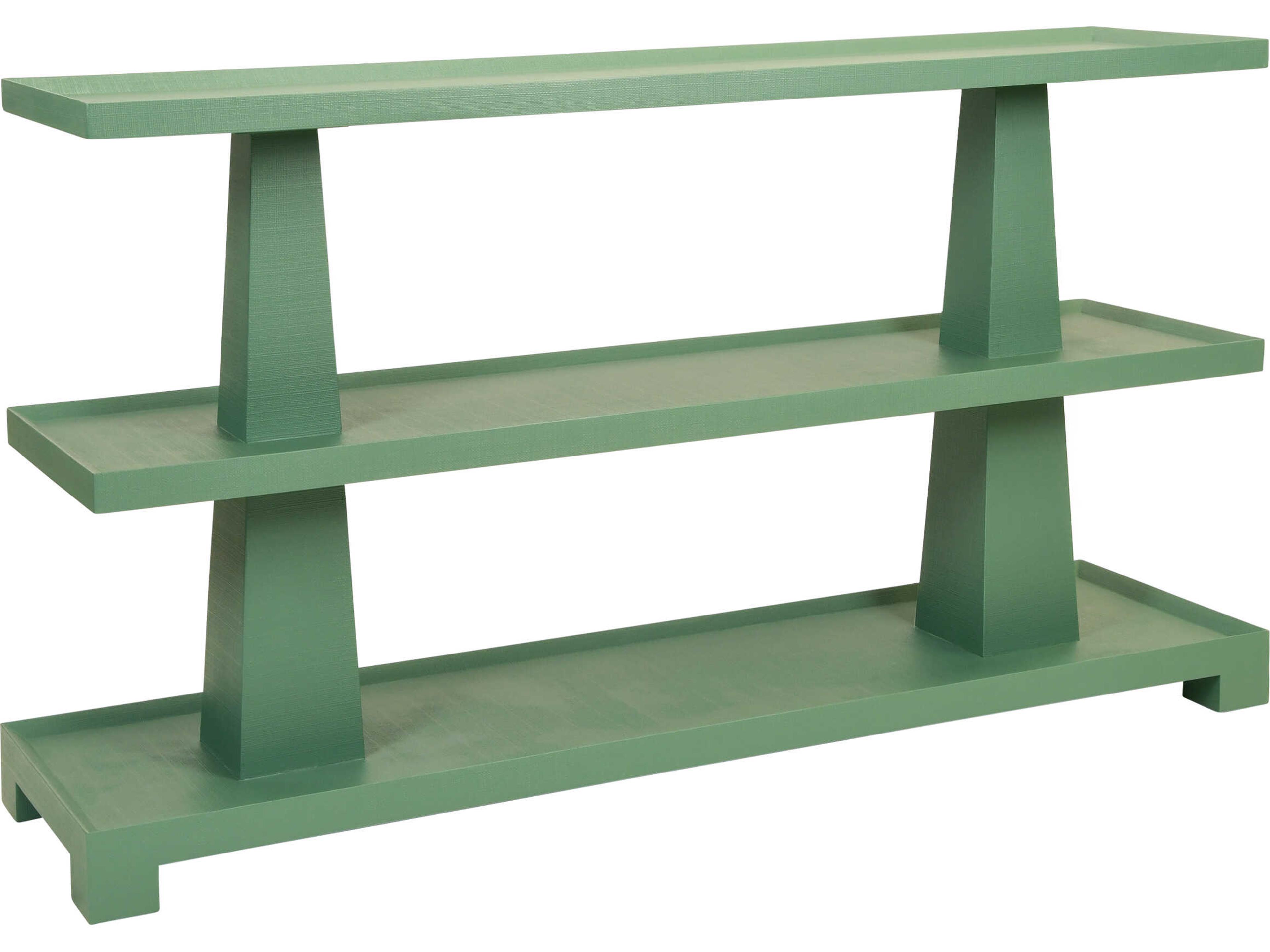 Lowen Rectangular Wood Green Console Table