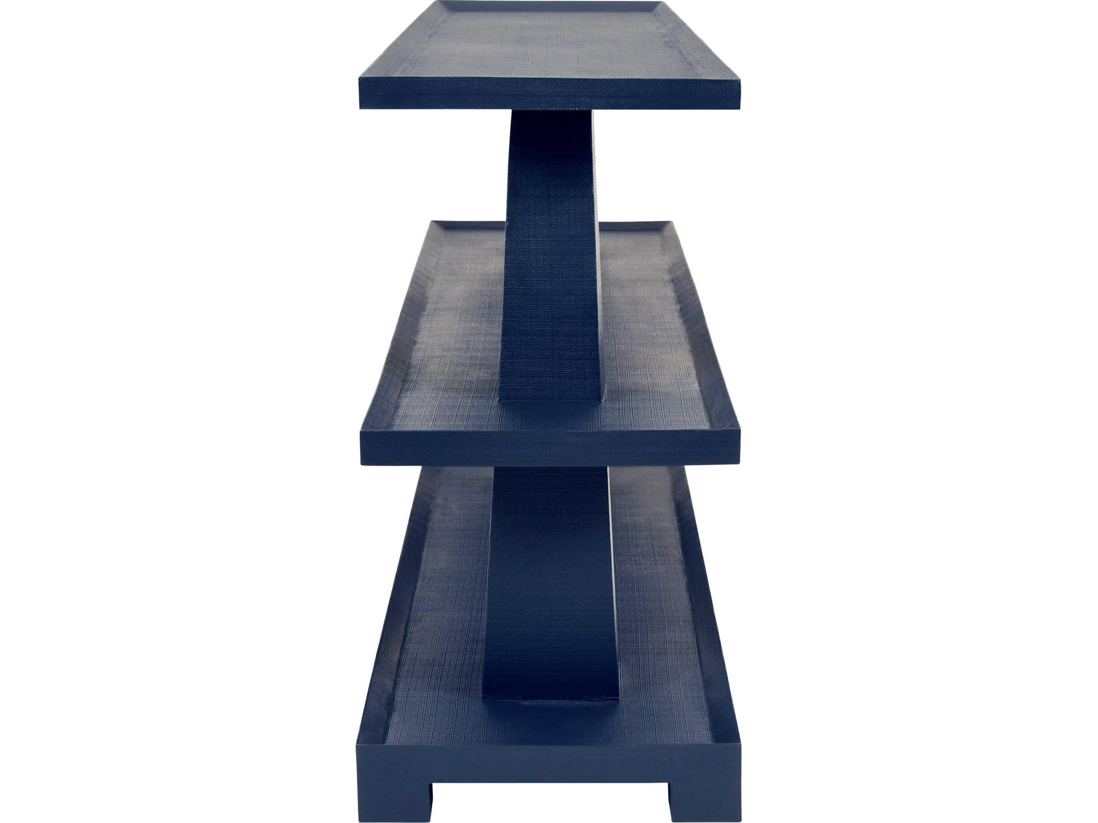 Worlds Away Lowen Rectangular Wood Blue Console Table