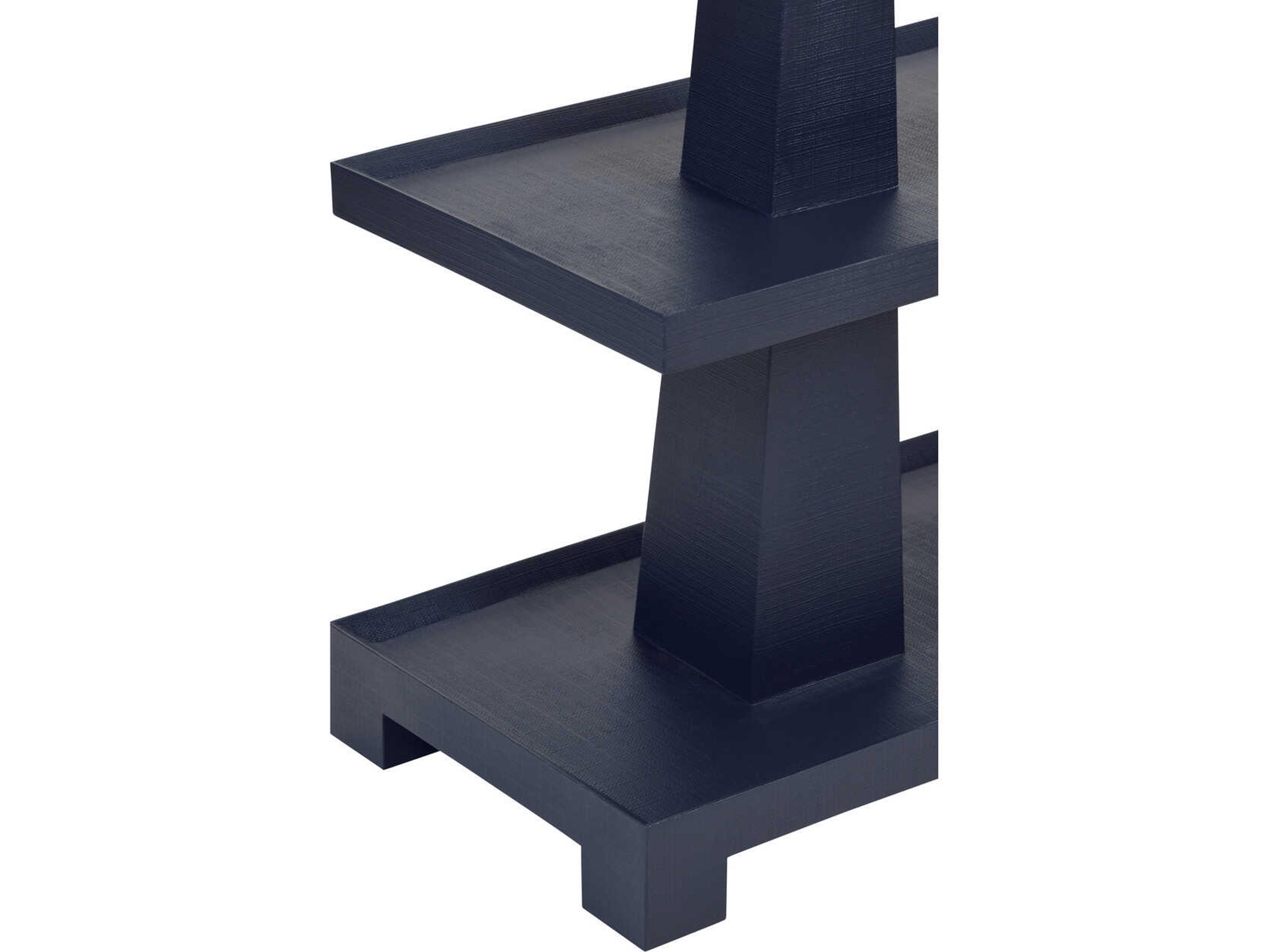 Worlds Away Lowen Rectangular Wood Blue Console Table