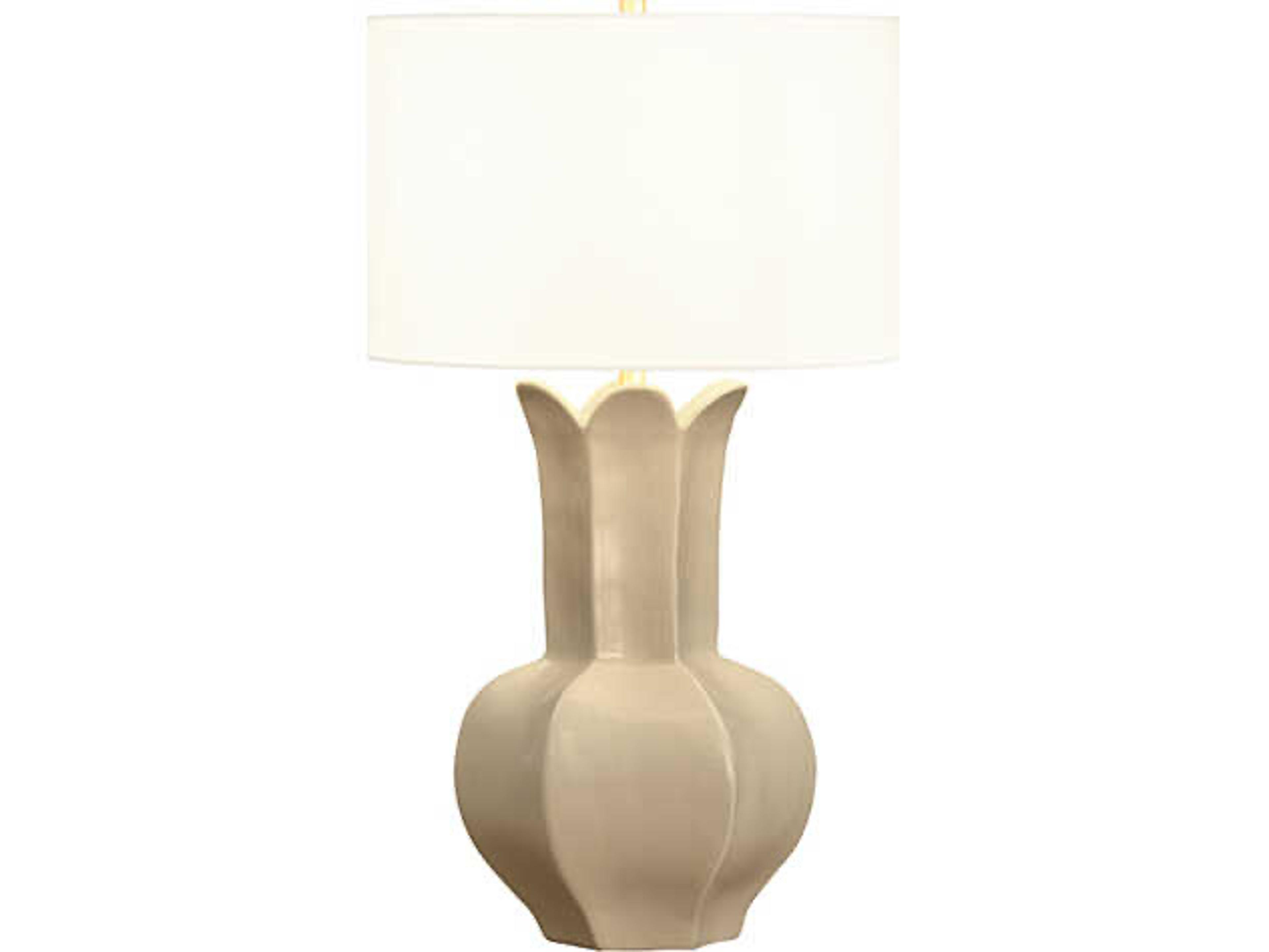 Worlds Away Lyla Beige White Traditional Buffet Lamp