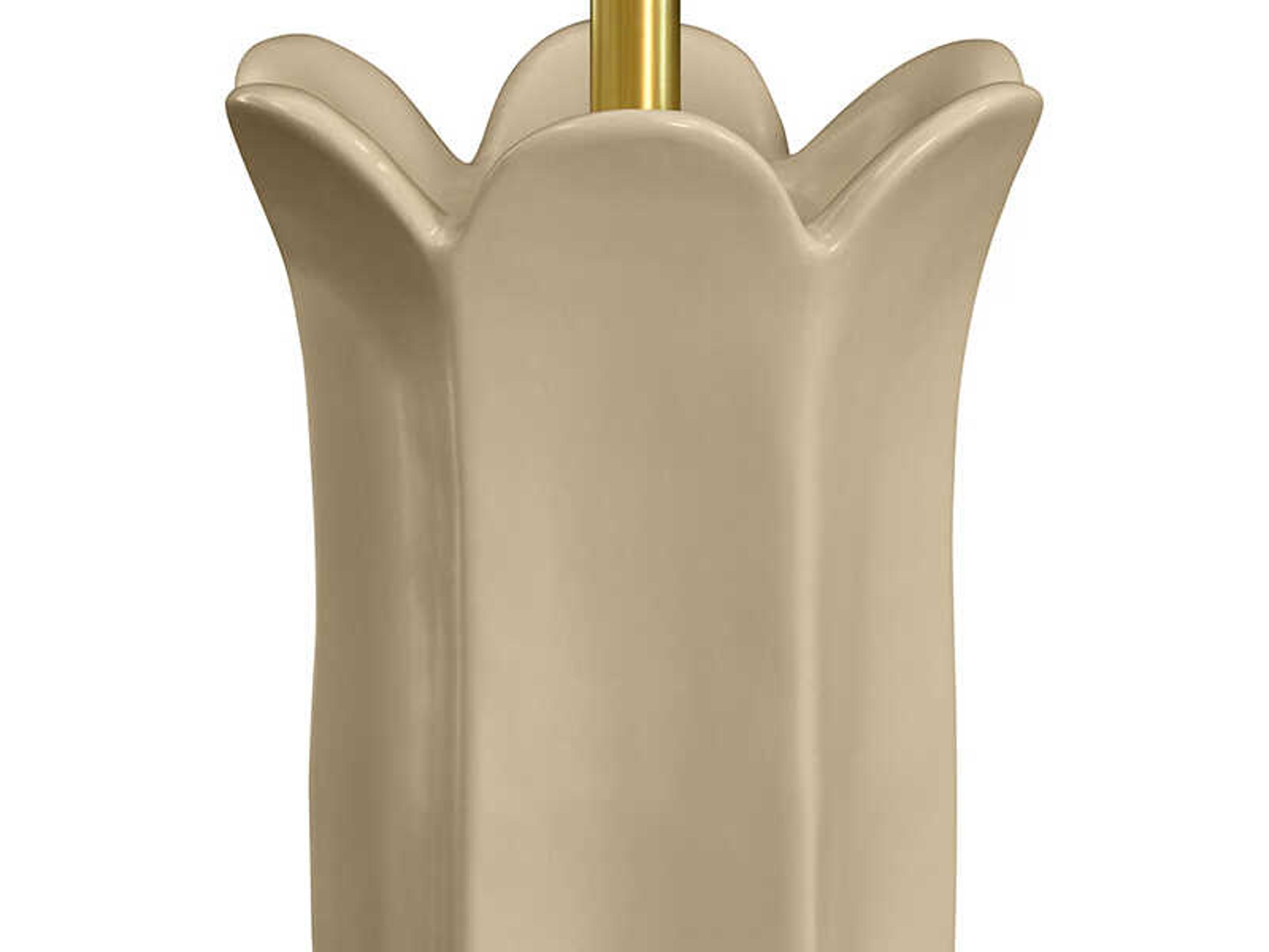 Worlds Away Lyla Beige White Traditional Buffet Lamp