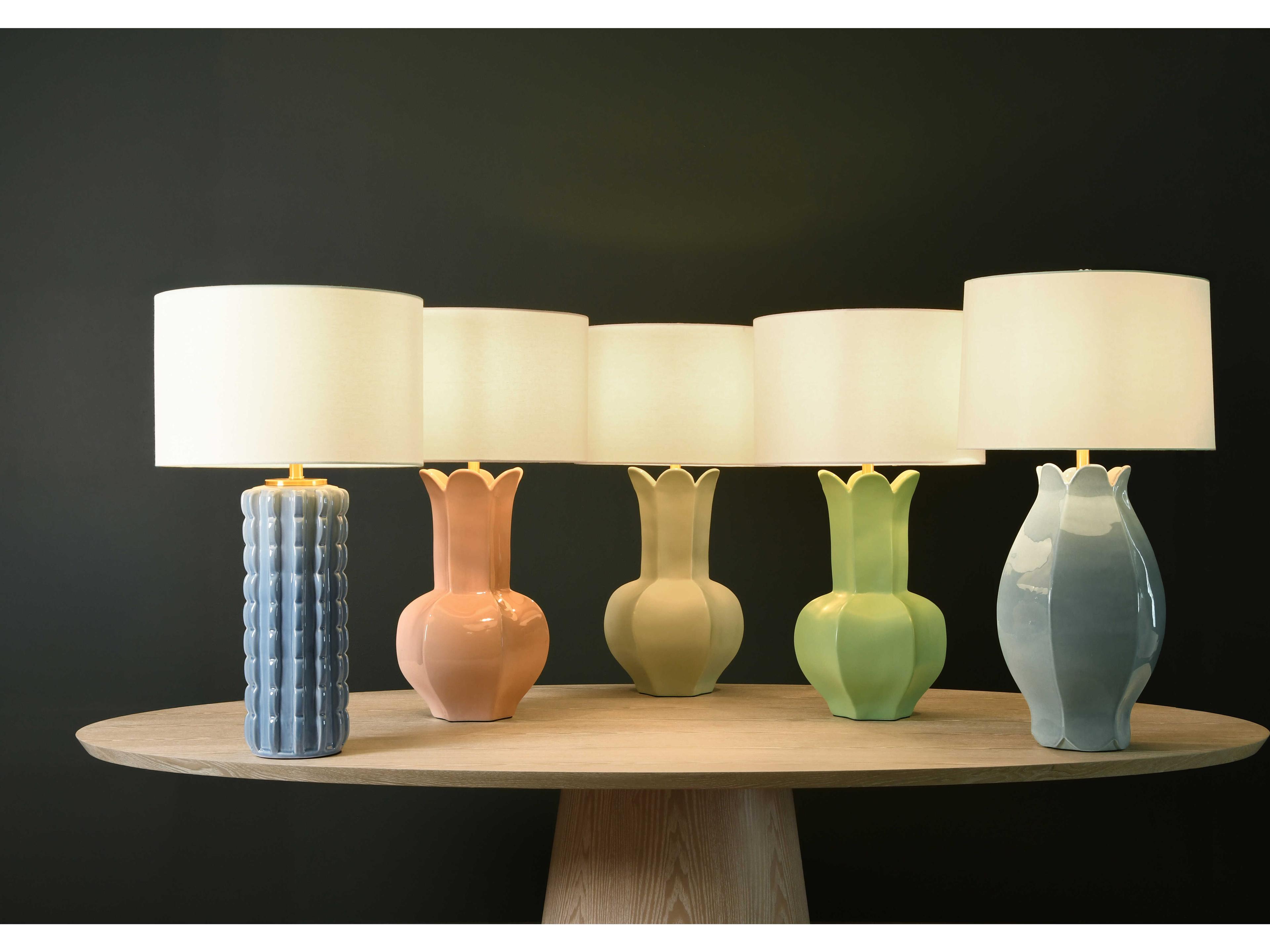 Worlds Away Lyla Green Glaze Buffet Lamp