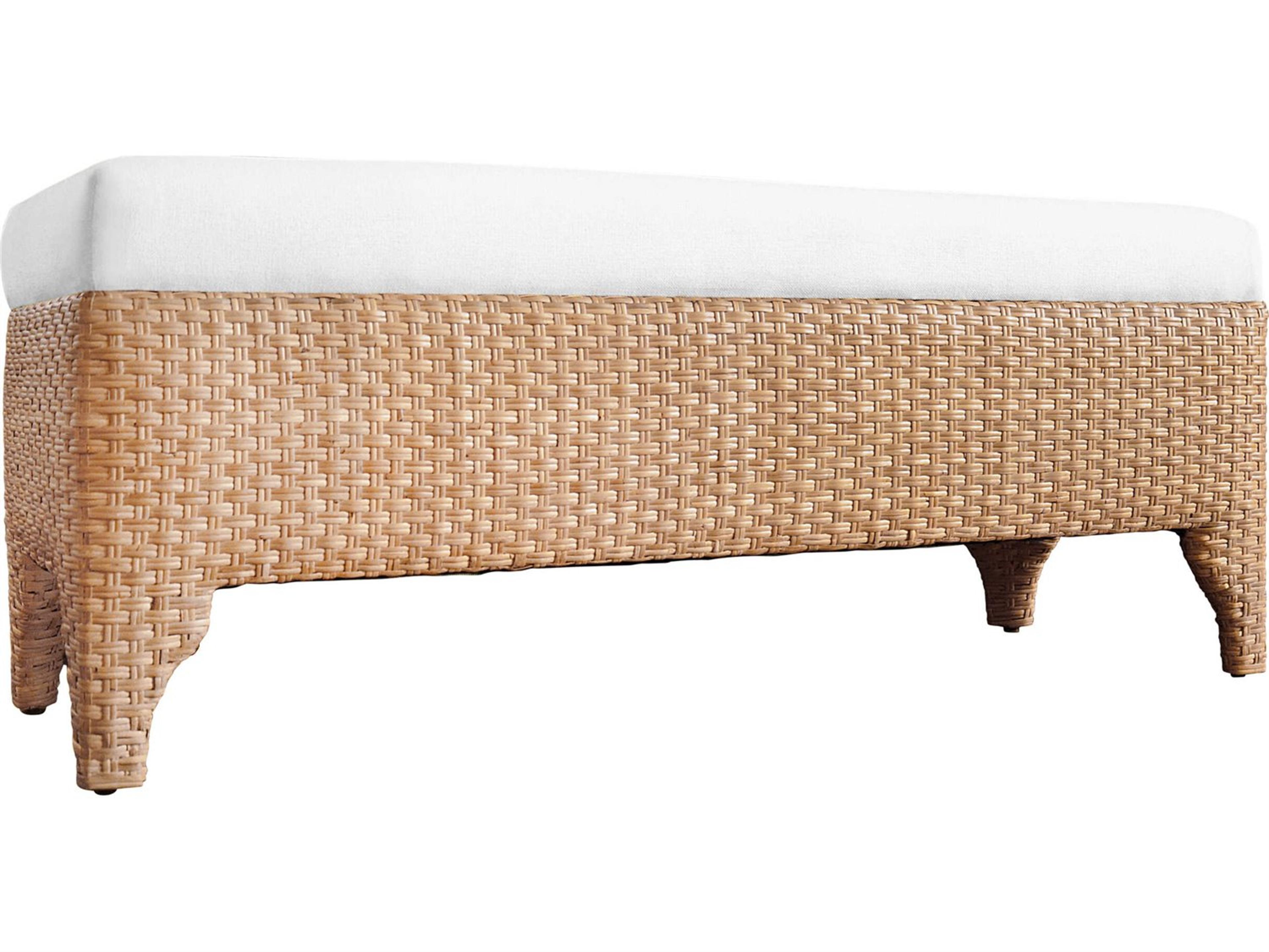 World Away Woven Water Hyacinth Bench