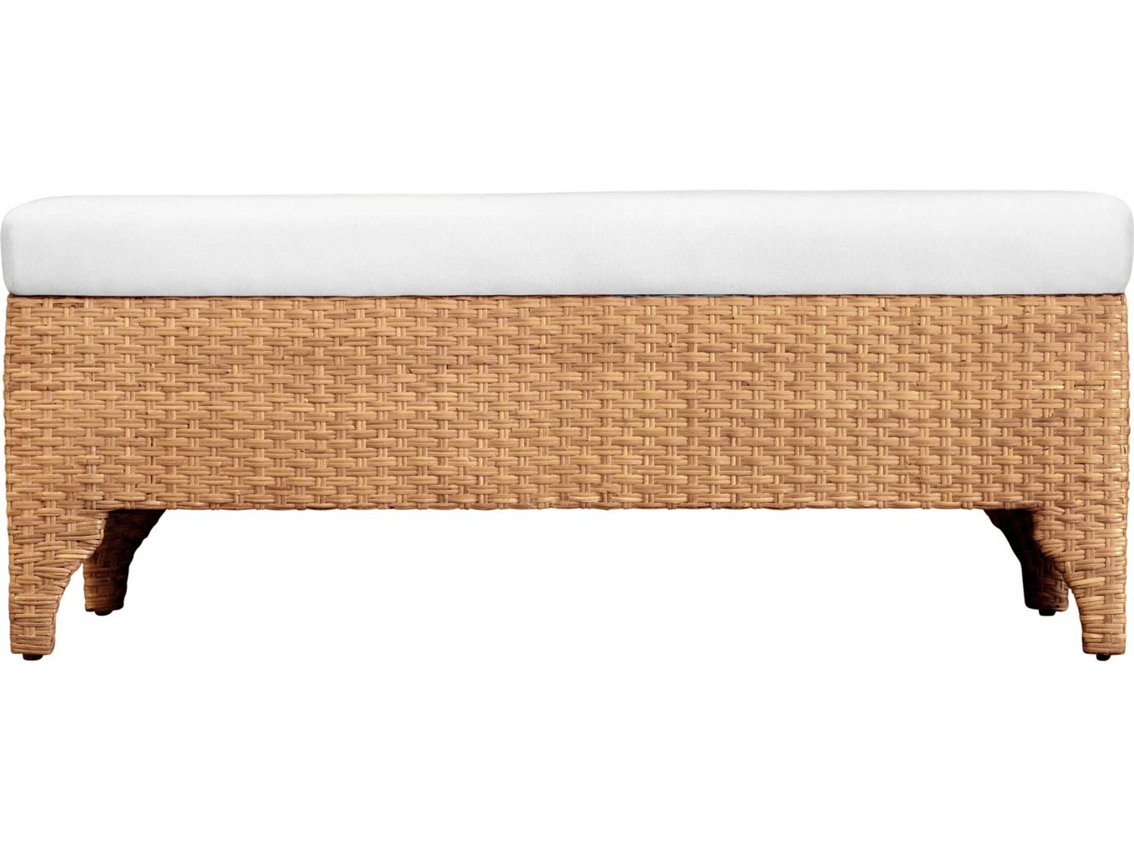 World Away Woven Water Hyacinth Bench