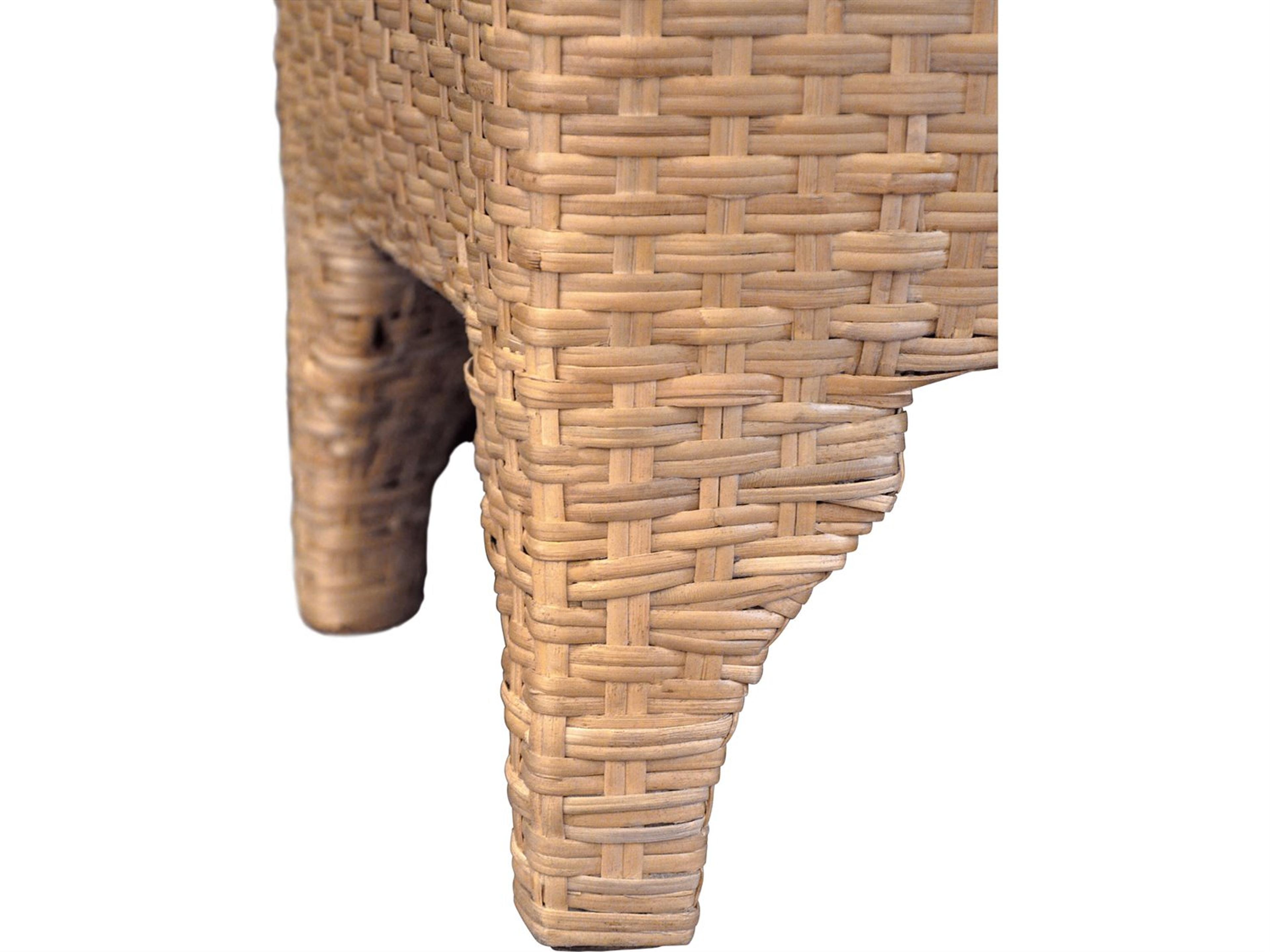 World Away Woven Water Hyacinth Bench