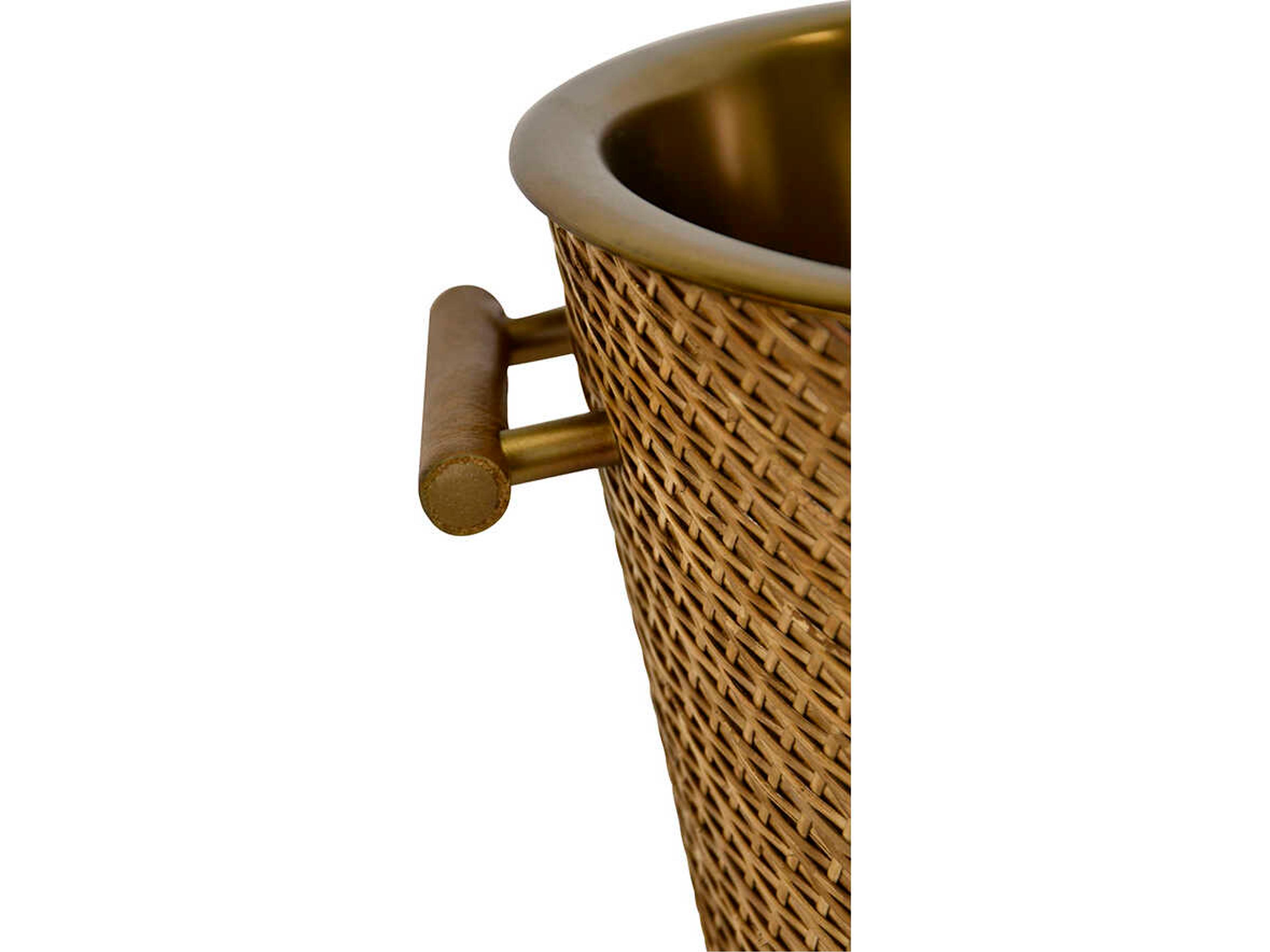 Worlds Away Max Brown Decorative Accent Wine Cooler