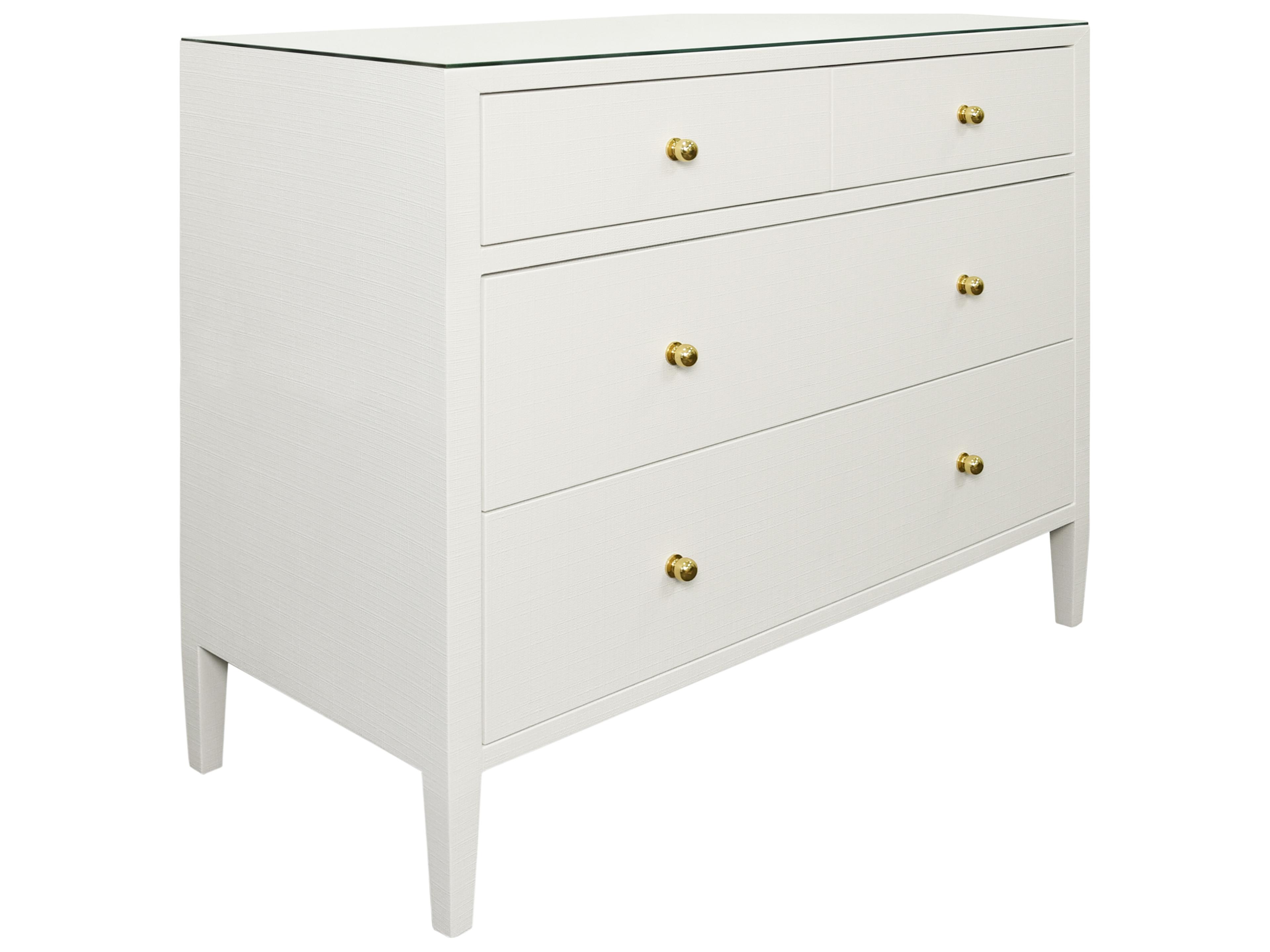 4-Drawers White Dresser