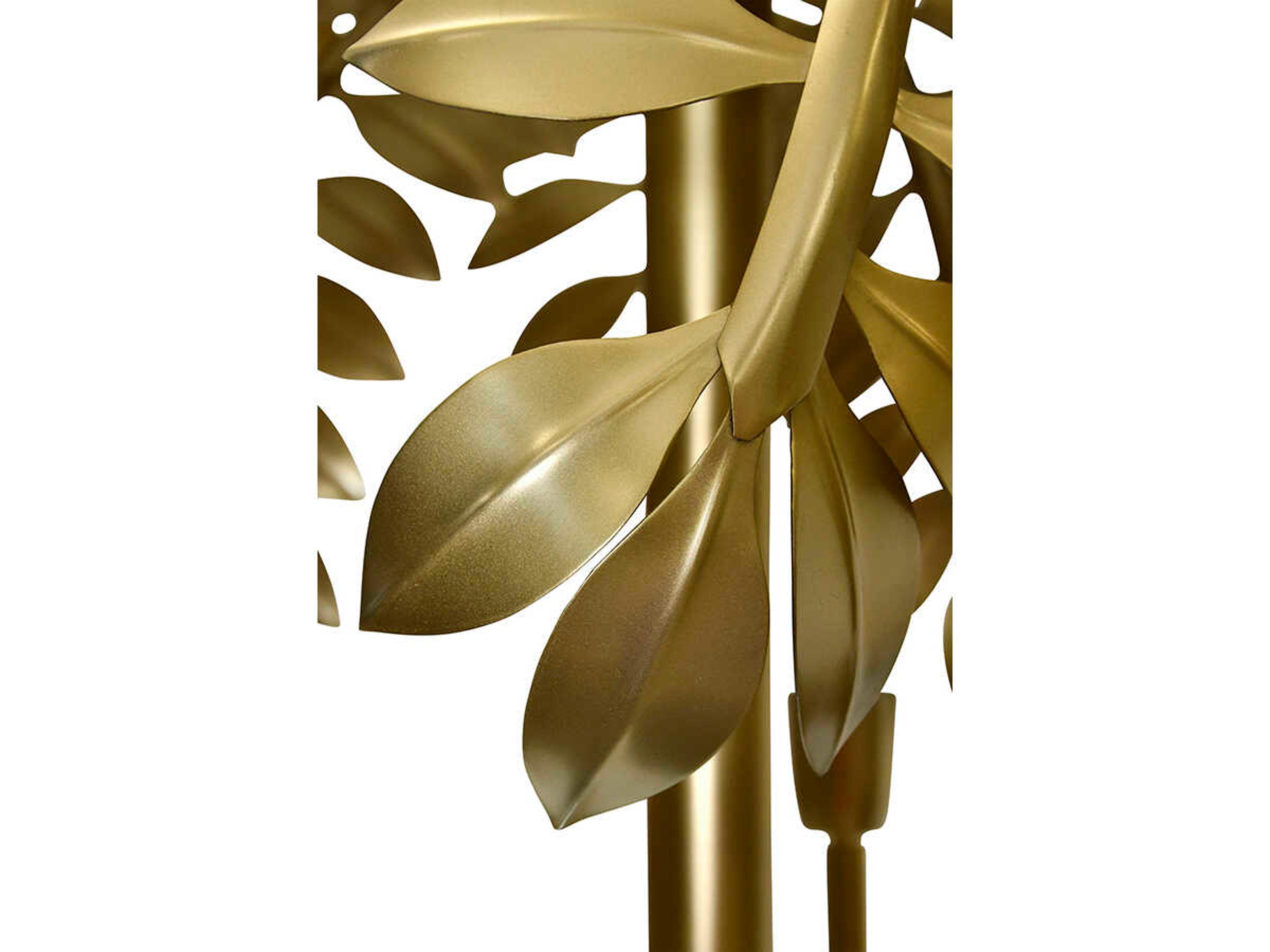 Worlds Away Millie Palm Tree 5-Light Brass Traditional Chandelier