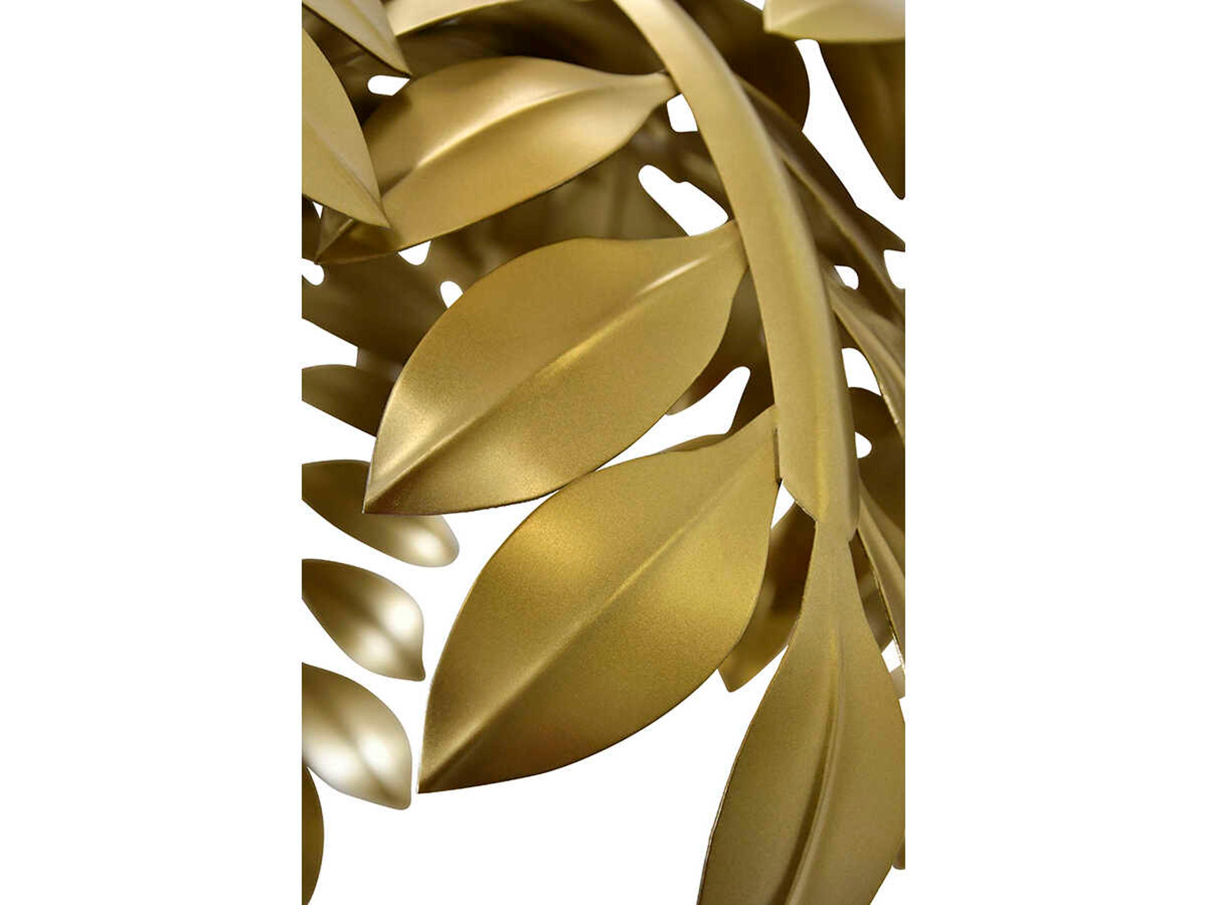Worlds Away Millie Palm Tree 5-Light Brass Traditional Chandelier