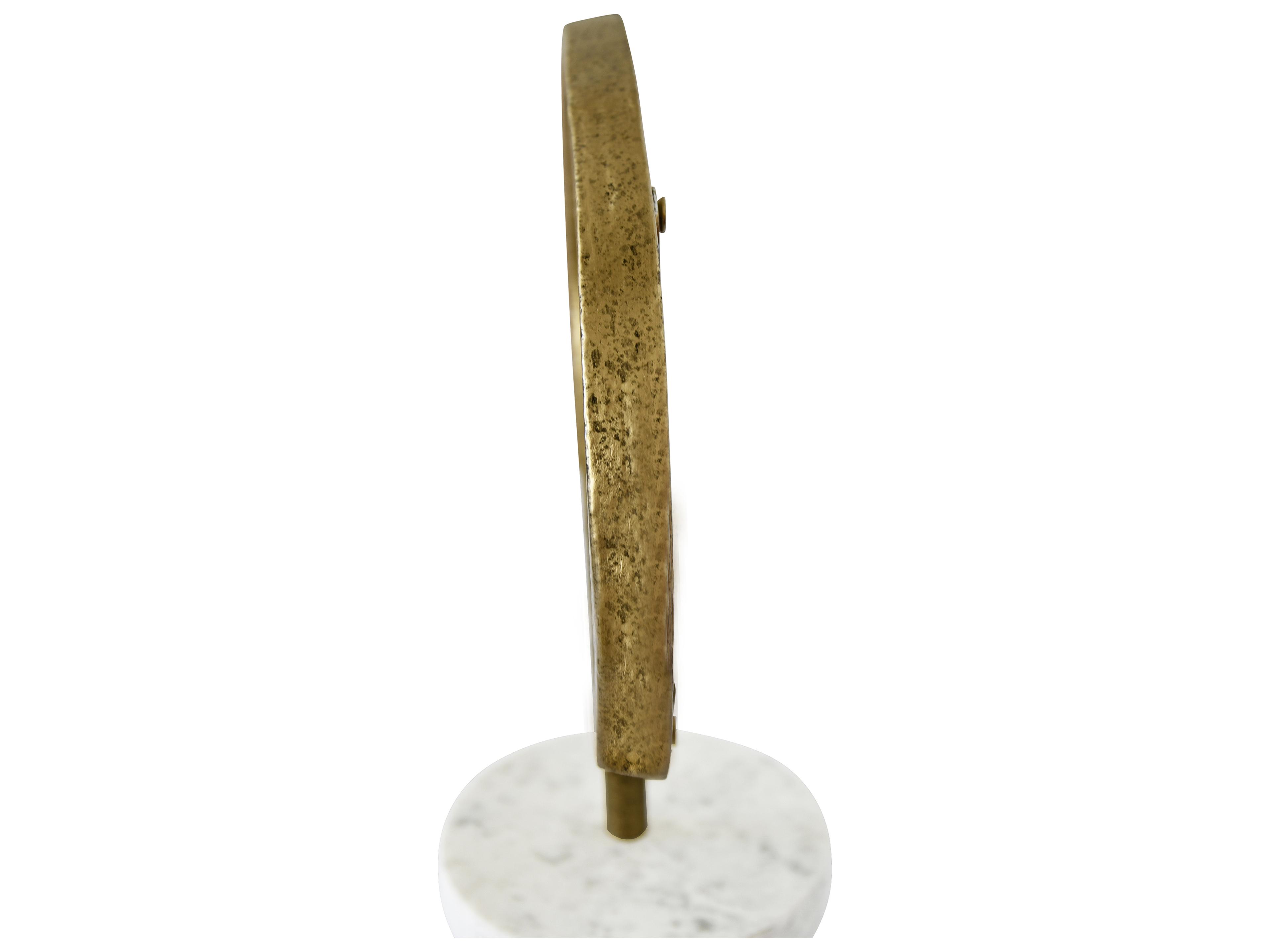 Worlds Away Iron Aged Gold Tabletop Mirror