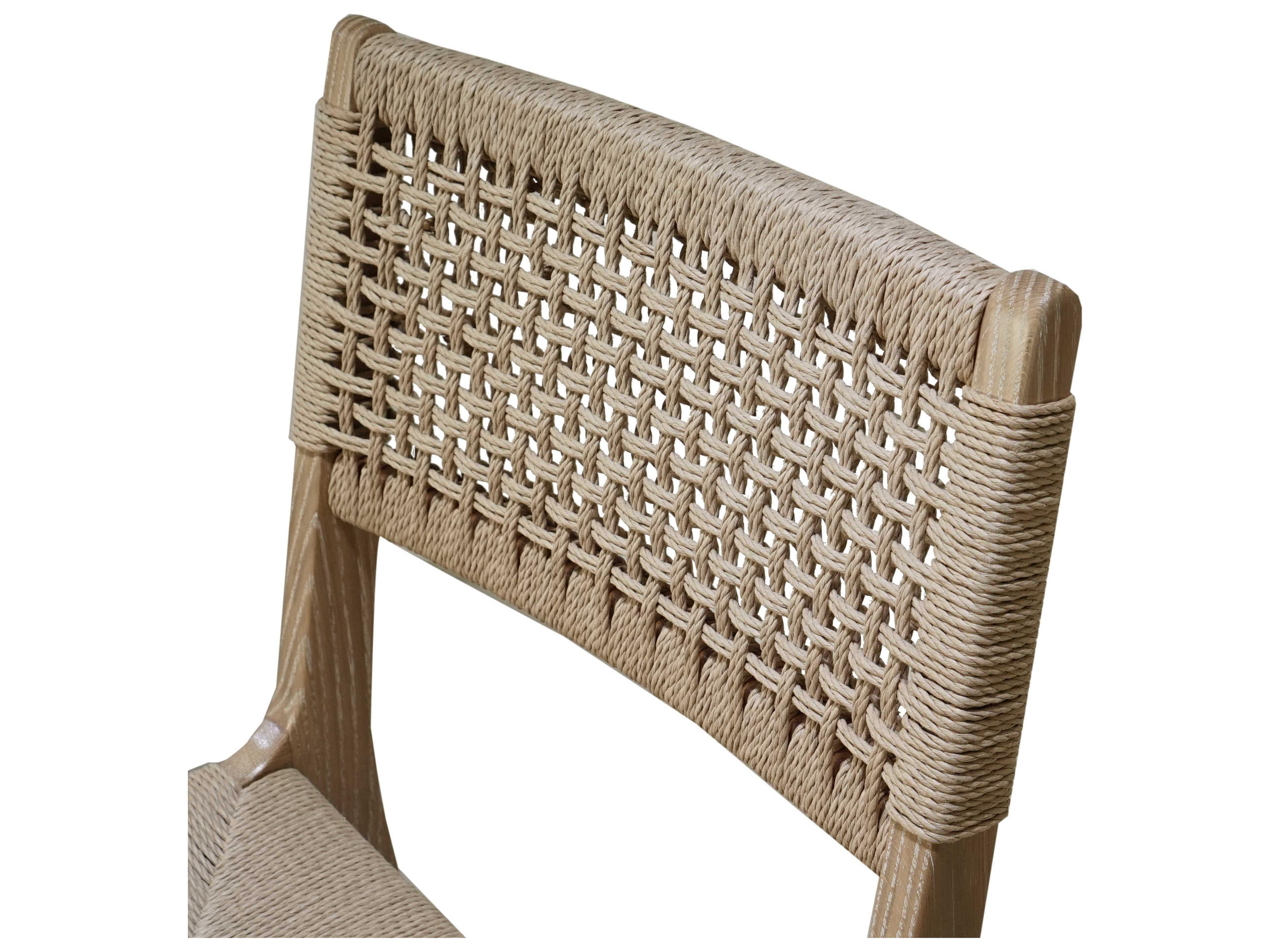 Worlds Away Hardwood Beige Side Dining Chair