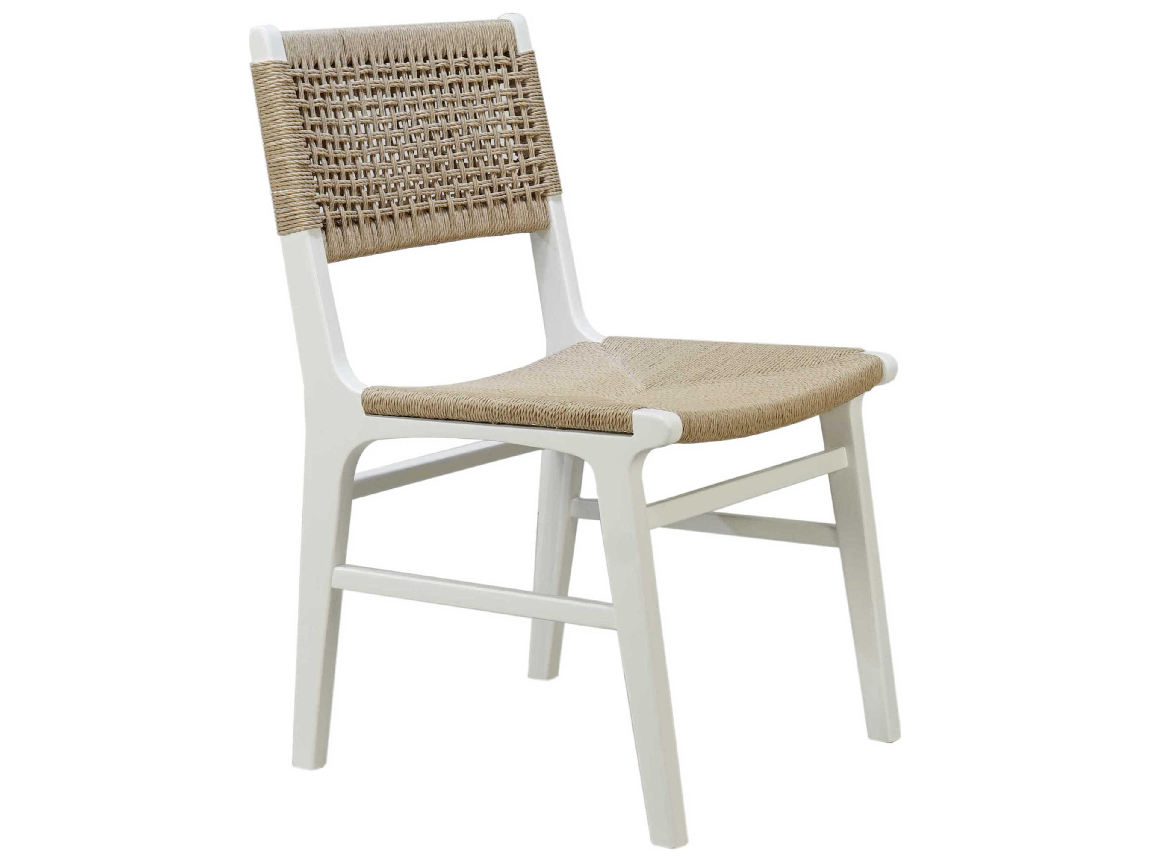 Hardwood White Side Dining Chair