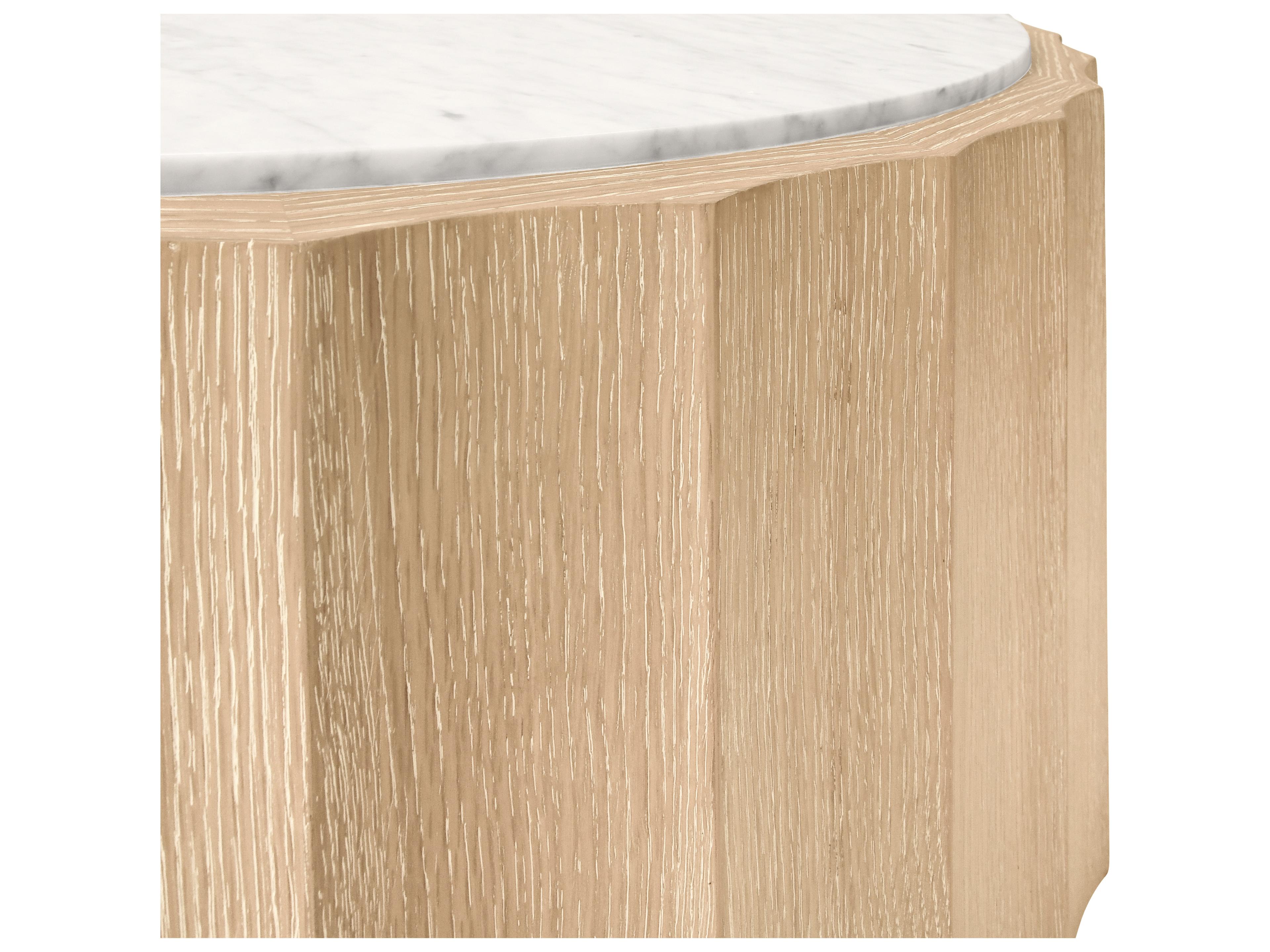 Worlds Away Round Marble Coffee Table