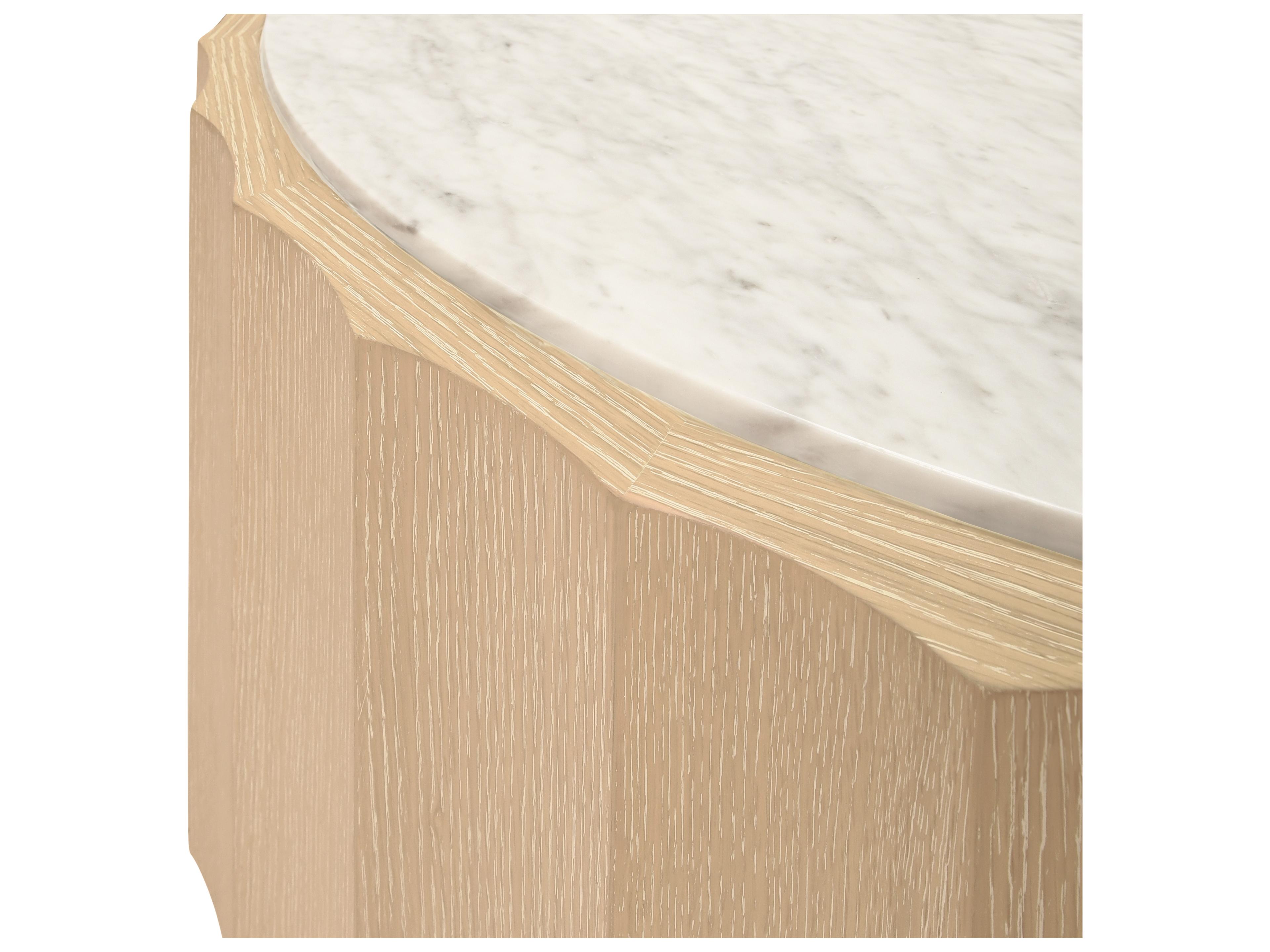 Worlds Away Round Marble Coffee Table