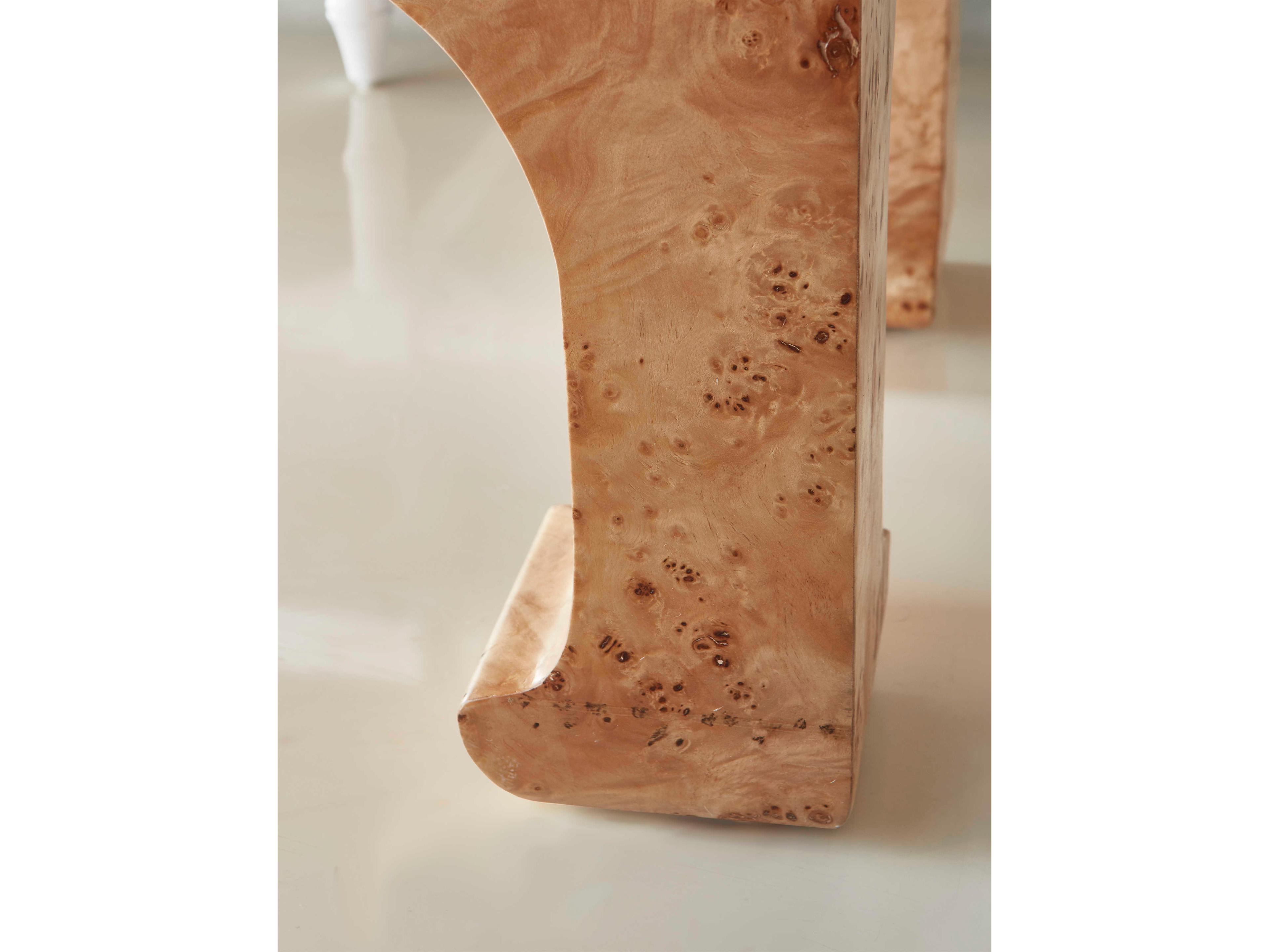 Worlds Away Rectangular Matte Burl Wood Coffee Table