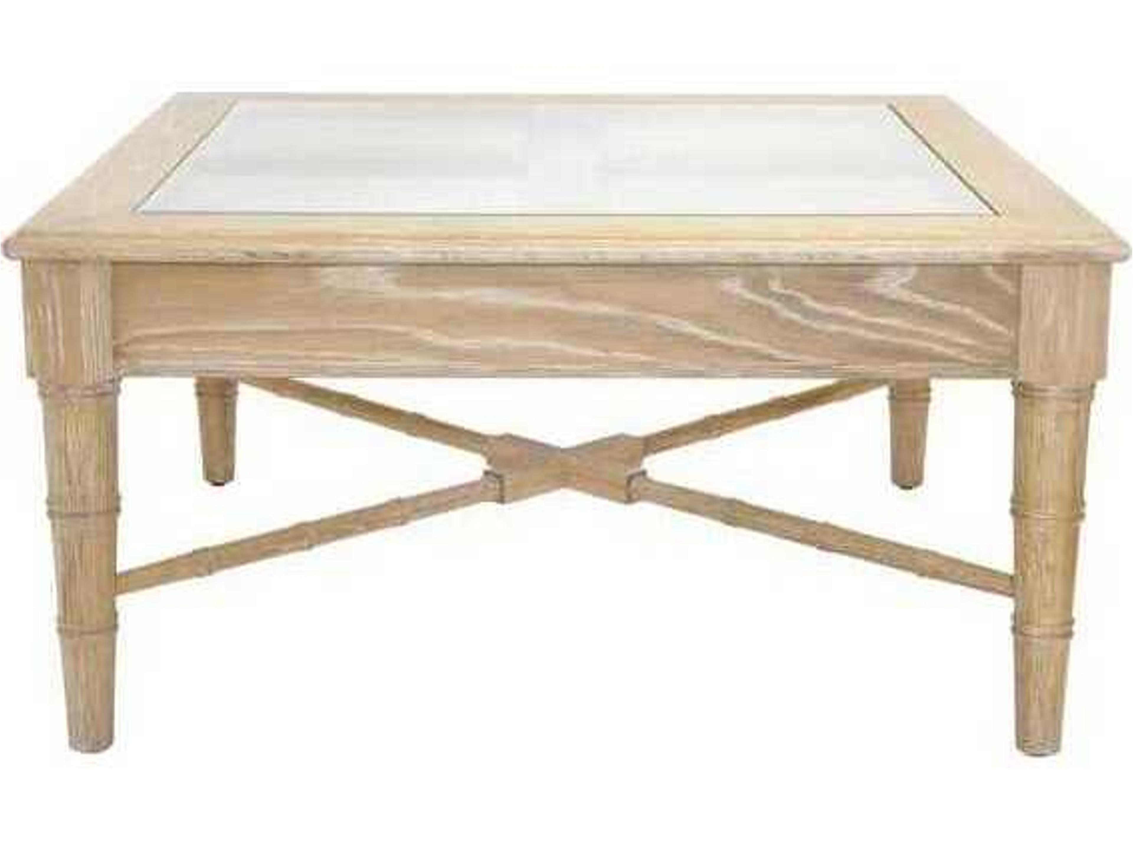 Worlds Away Square Glass Coffee Table